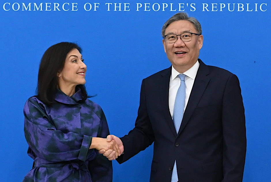 Reiche in China: Ministerin fordert fairen Markt und Zugang zu seltenen Erden