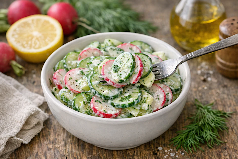 Der leckere und leichte Fettverbrenner-Salat ist perfekt für den Sommer, denn er schmeckt eiskalt aus dem Kühlschrank einfach herrlich!