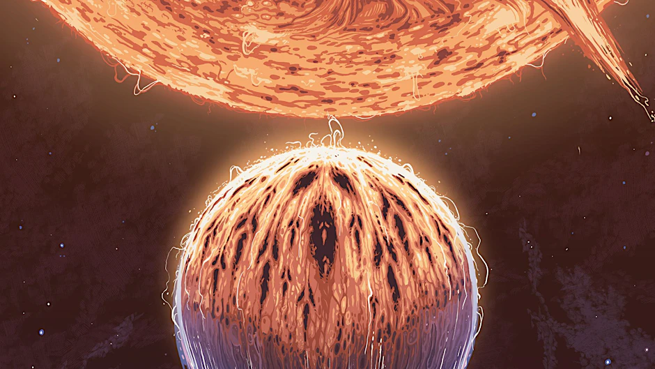 Den „gerösteten Planeten“ nennt die Nasa diesen Exoplaneten, gut 200 Lichtjahre von der Erde entfernt. Er kommt seinem Stern regelmäßig zu nahe. Die Folge: Erhitzung auf fast 11oo Grad Celsius.