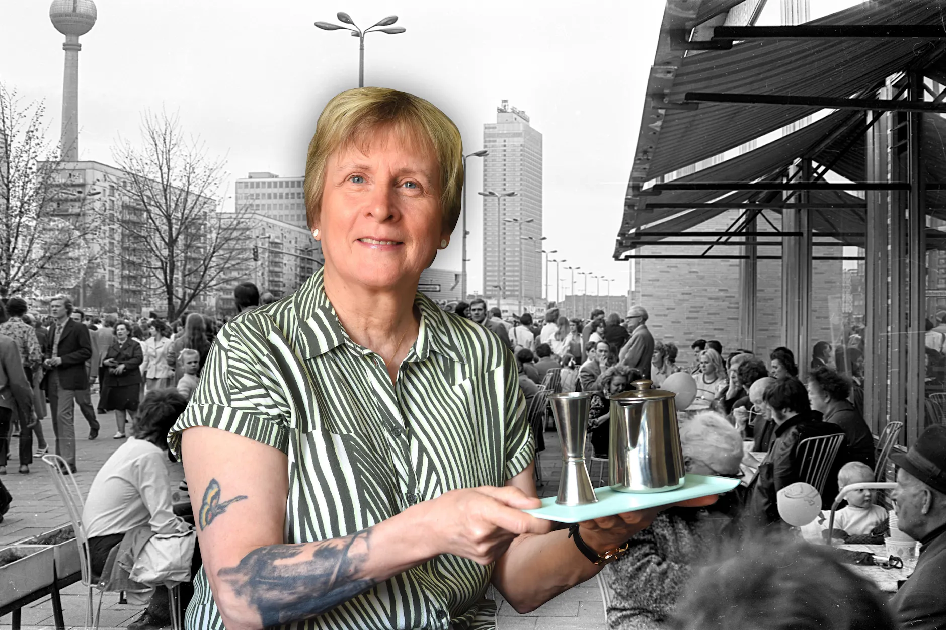 Yvonne Kempa arbeitete zu DDR-Zeiten in der Mokka-Milch-Eisbar in Ost-Berlin und liebte den Job zwischen Milchshakes und Eiskaffee. Heute ist sie im Ruhestand und lebt in Pankow.