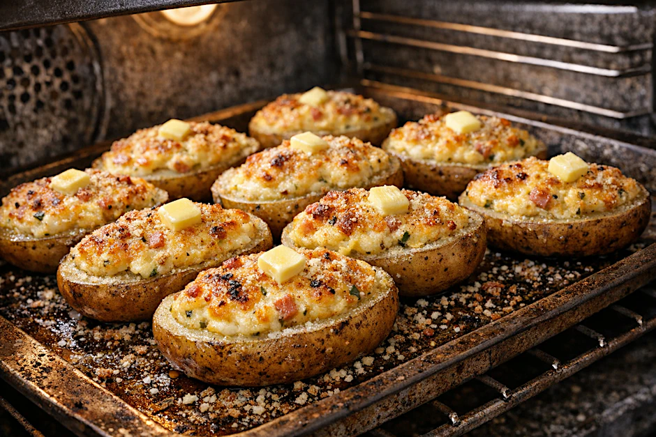 Gebackene Kartoffeln aus dem Ofen: Dieses Rezept ist schnell gemacht, superlecker und macht einfach glücklich! In der DDR wusste man einfach, was gut ist.