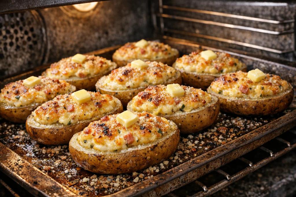 Gebackene Kartoffeln nach DDR-Art: Sattmacher mit viel Käse aus dem Ofen!