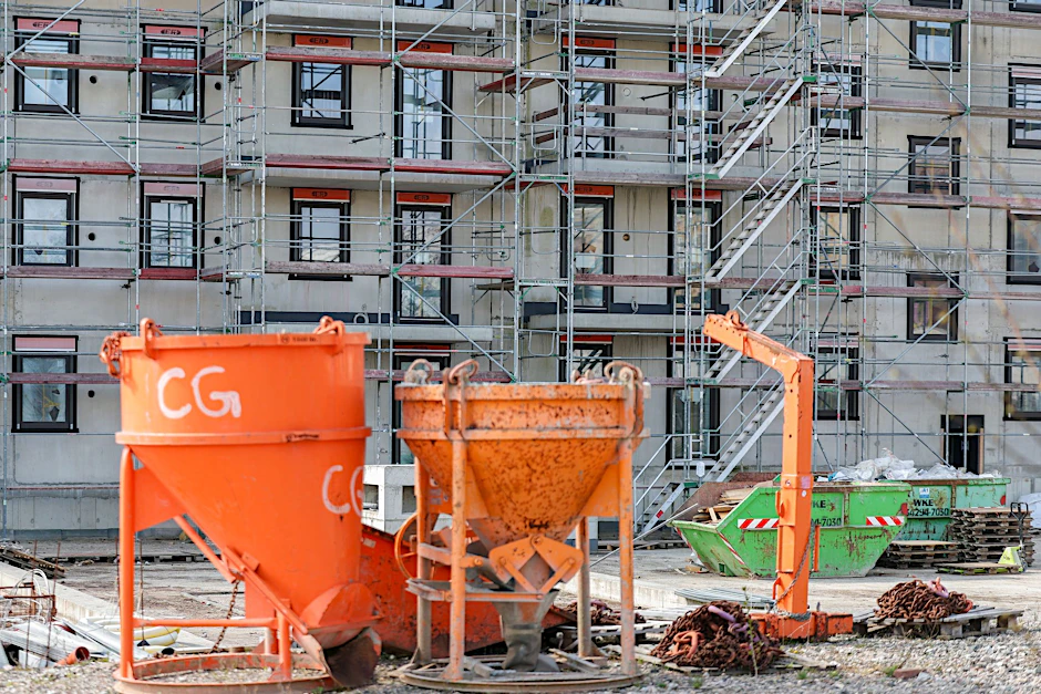 Beim Wohnungsbau erreicht der Osten nur zwei Drittel des Westwerts.