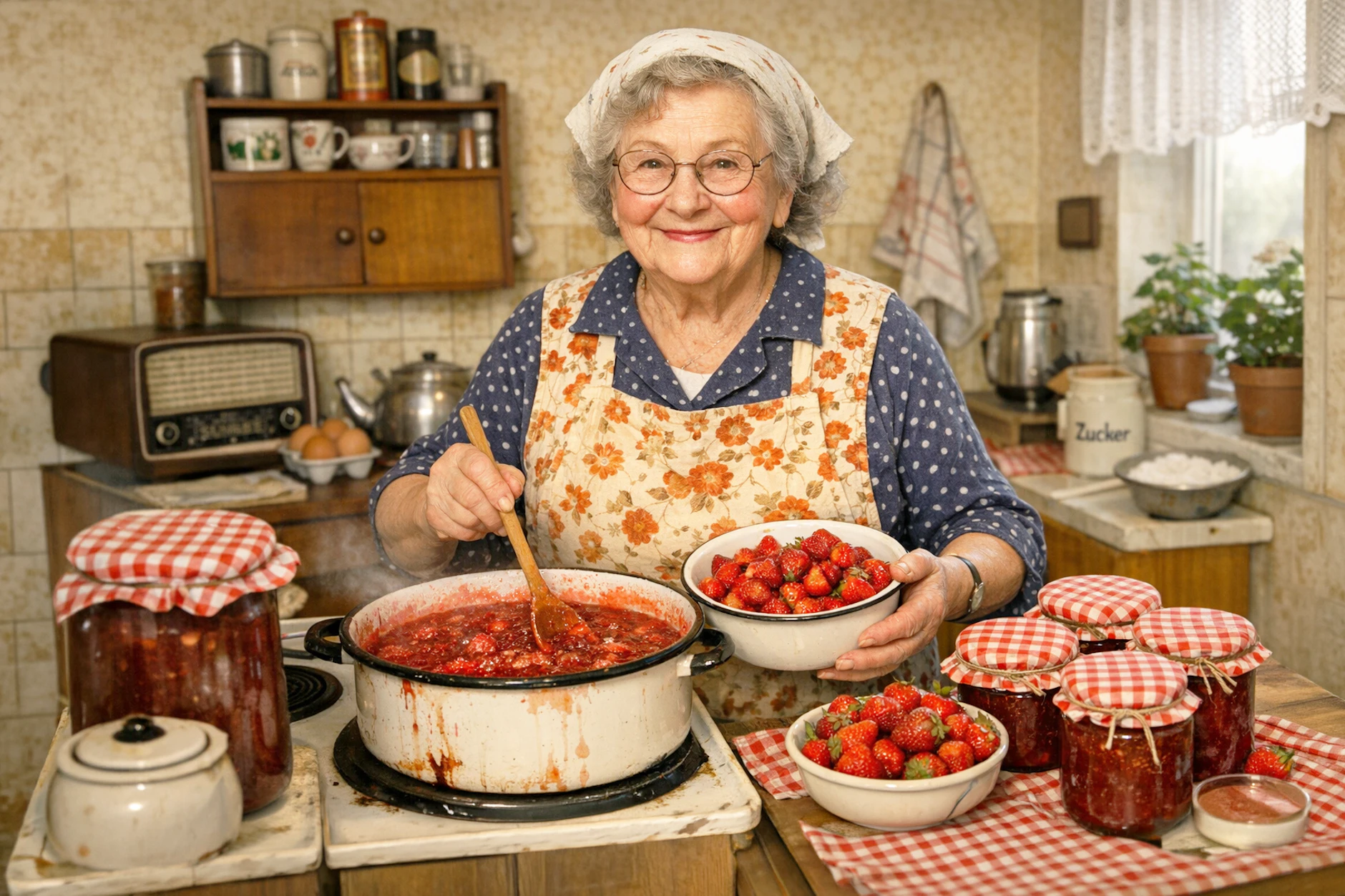 Oma wusste, wie man gute Erdbeermarmelade kocht. Aber mit ein paar einfachen Tricks gelingt das wirklich jedem. Wir haben im DDR-Kochbuch nach den Marmeladen-Geheimnissen der DDR gesucht.