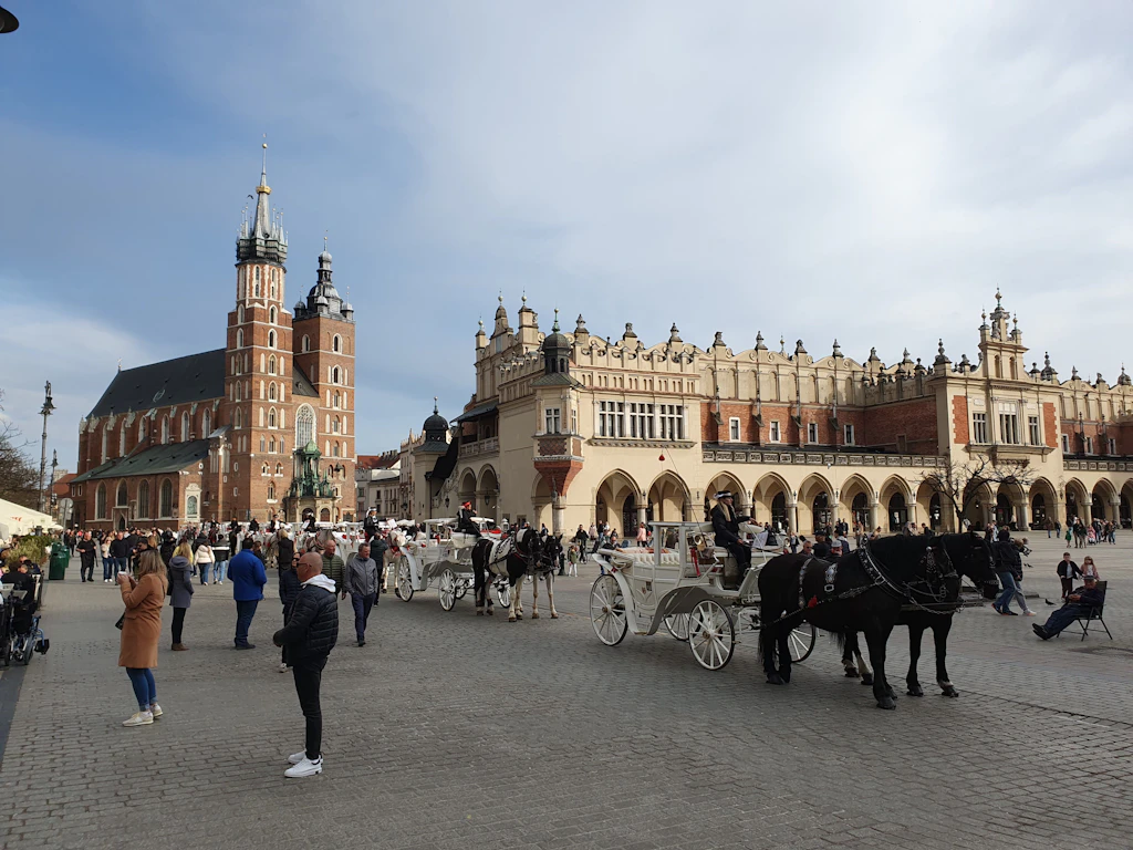 Krakau mit Tuchhallen und Marienkirche