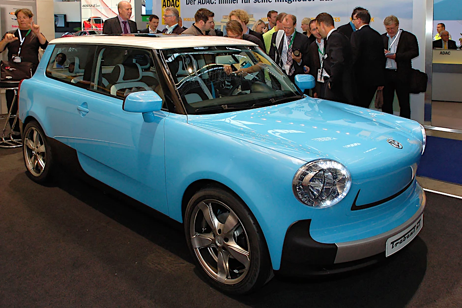 Der E-Trabi fand schon bei der ersten Vorstellung auf der IAA 2009 großes Interesse.