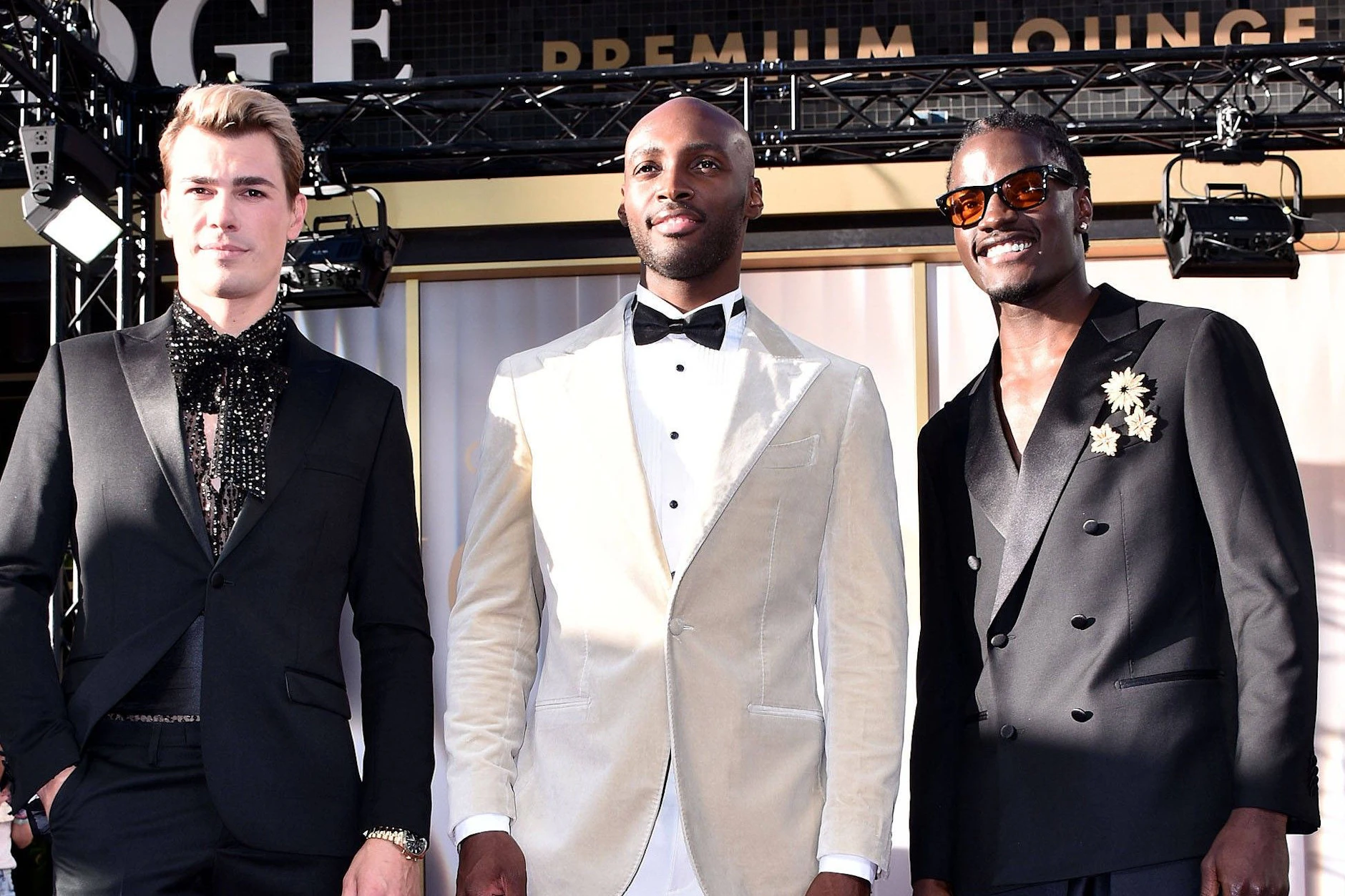 Tony Eberhardt (links), Godfrey Egbon (Mitte) und Ibo Ouro-Bodi (rechts) standen im großen GNTM-Finale