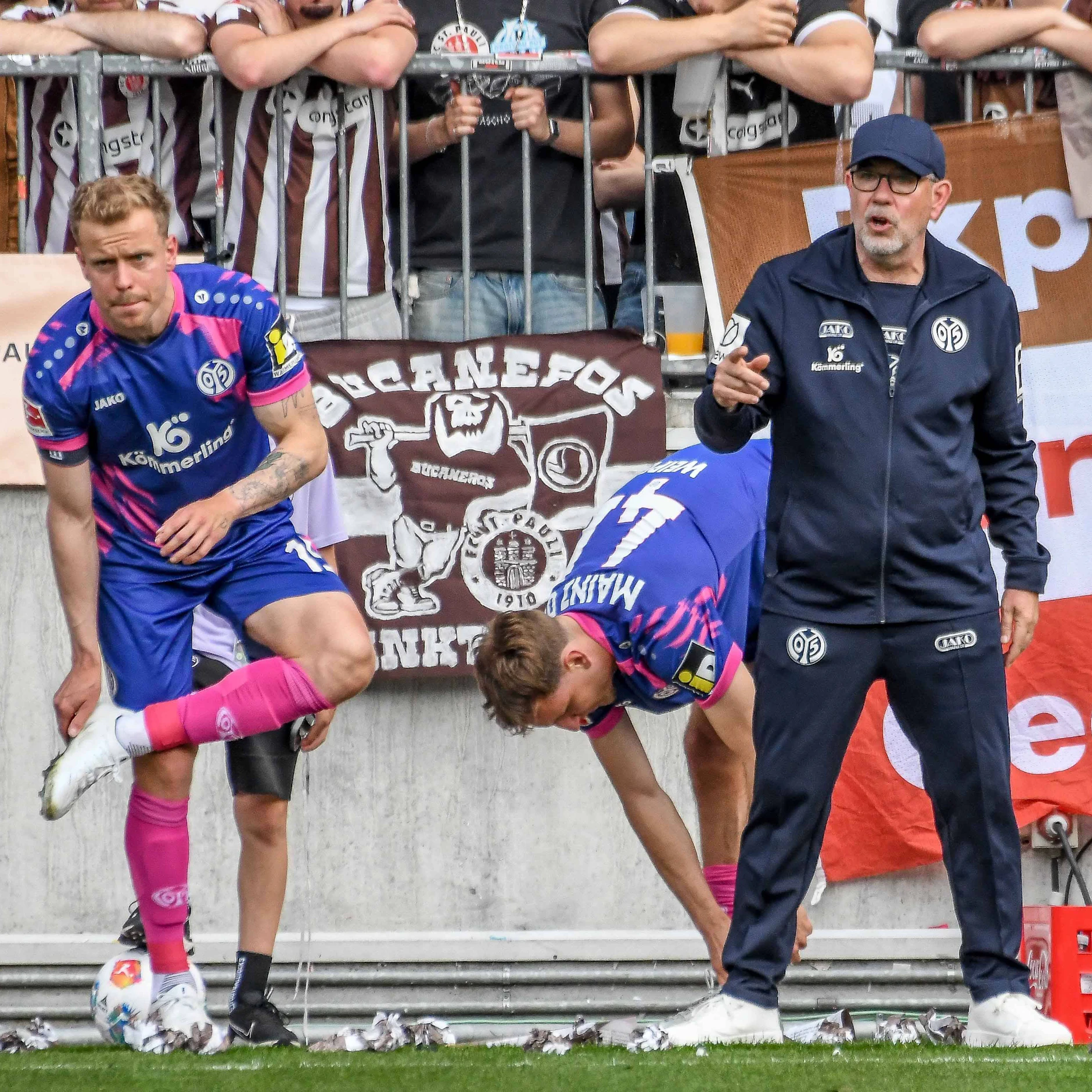 Zwei Ex-Unioner beim 1. FSV Mainz 05: Lennard Maloney und Urs Fischer (v.l.)