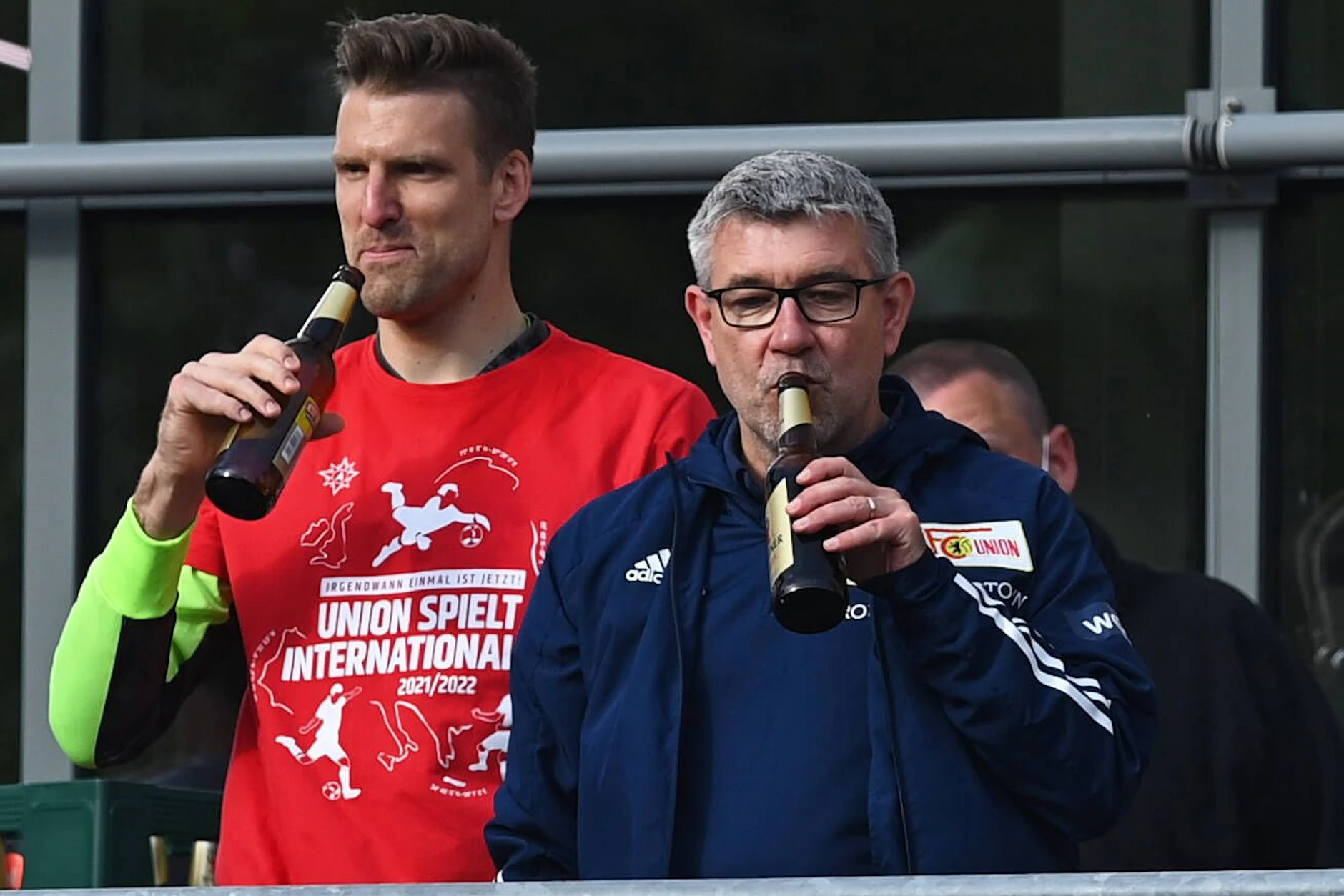 Mit dem erfahrenen Andreas Luthe (l.) als Torwart konnte Urs Fischer den Einzug ins internationale Geschäft mit dem 1. FC Union feiern.