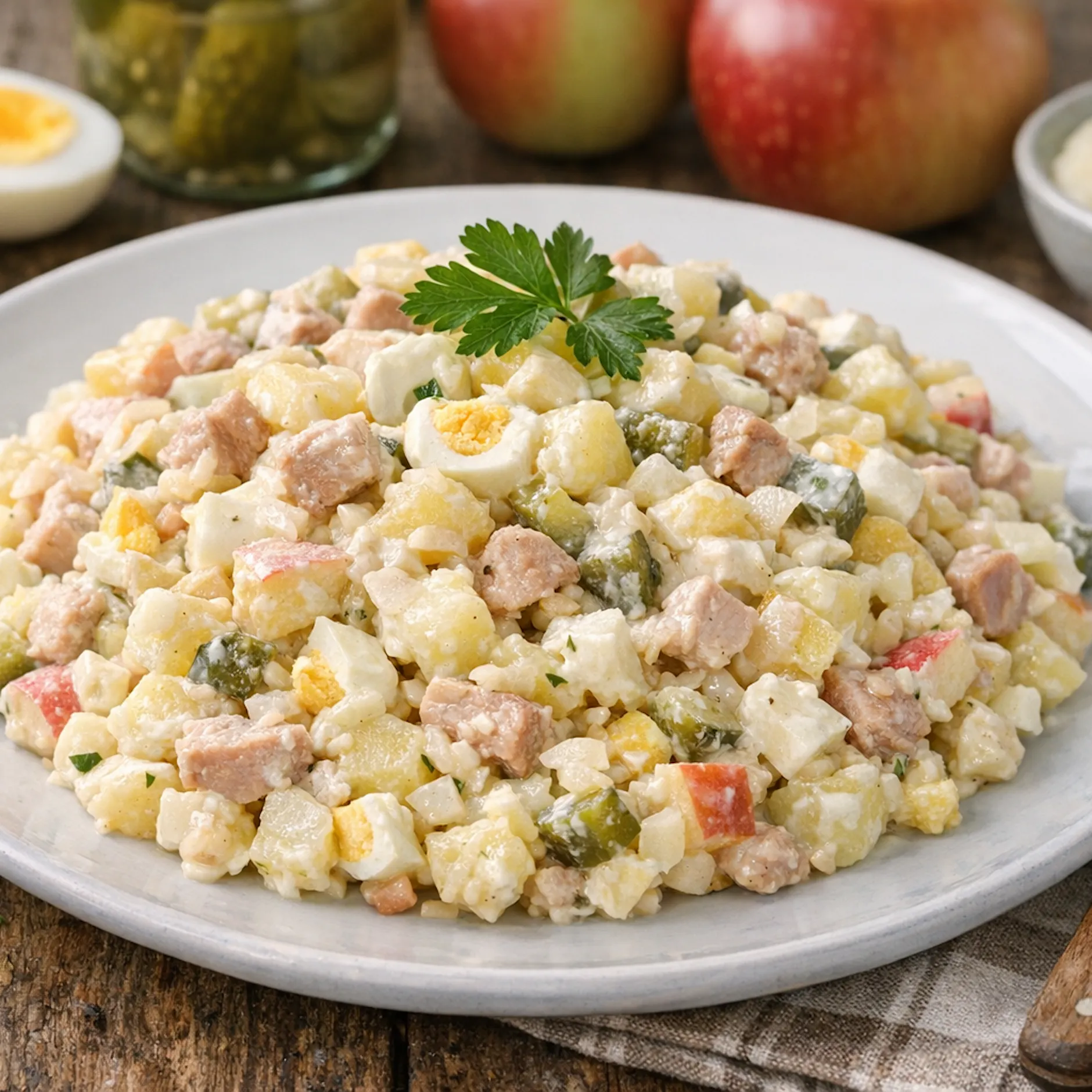 Neunerlei-Salat aus dem Erzgebirge: Cremiger Kartoffelsalat macht süchtig!