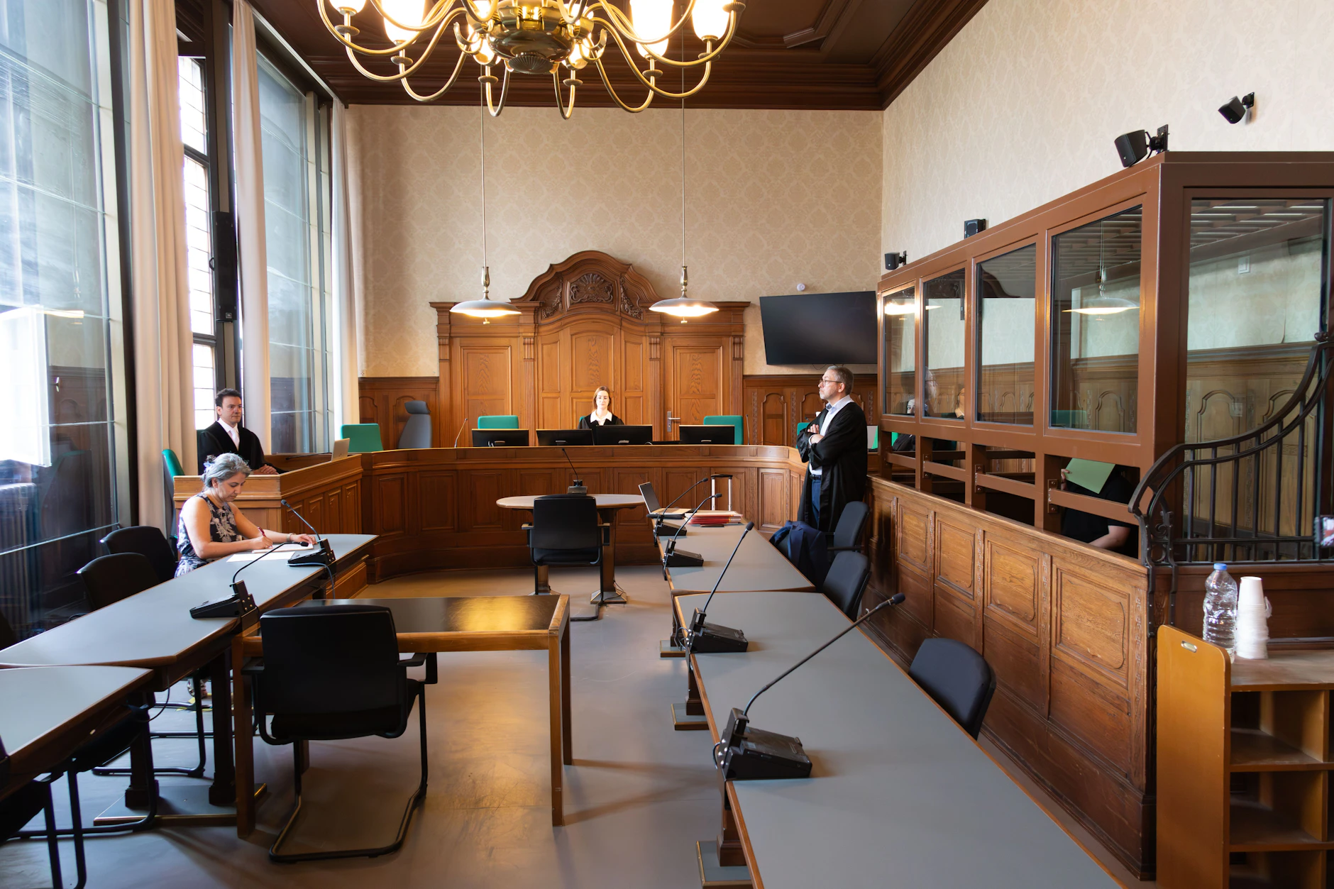 Blick in den Gerichtssaal vor der Verhandlung im Fall Abdallah R.