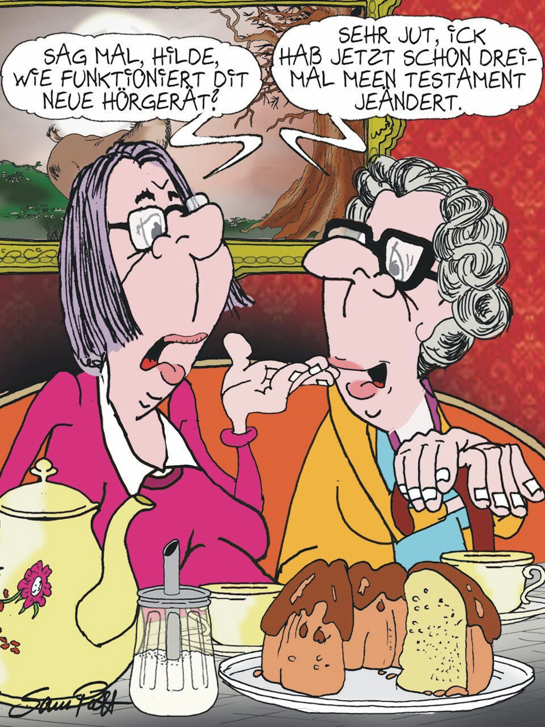 Der Cartoon des Tages kommt jeden Tag von unserem Zeichner Sam Paff aus Berlin.