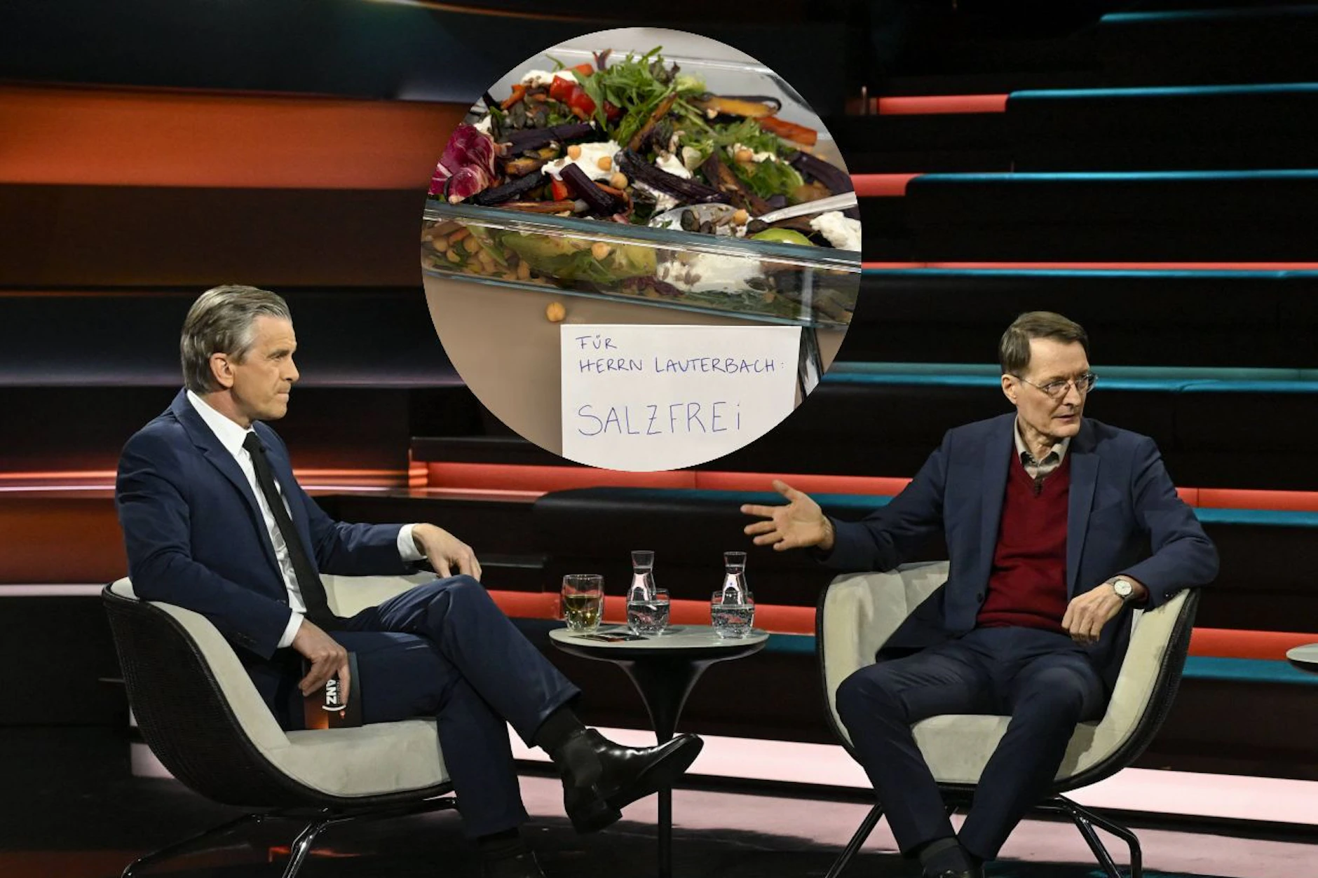 Karl Lauterbach war am Dienstagabend bei Markus Lanz zu Gast. Auf den „Stammkunden“ wartet offenbar immer sein Lieblingsessen.