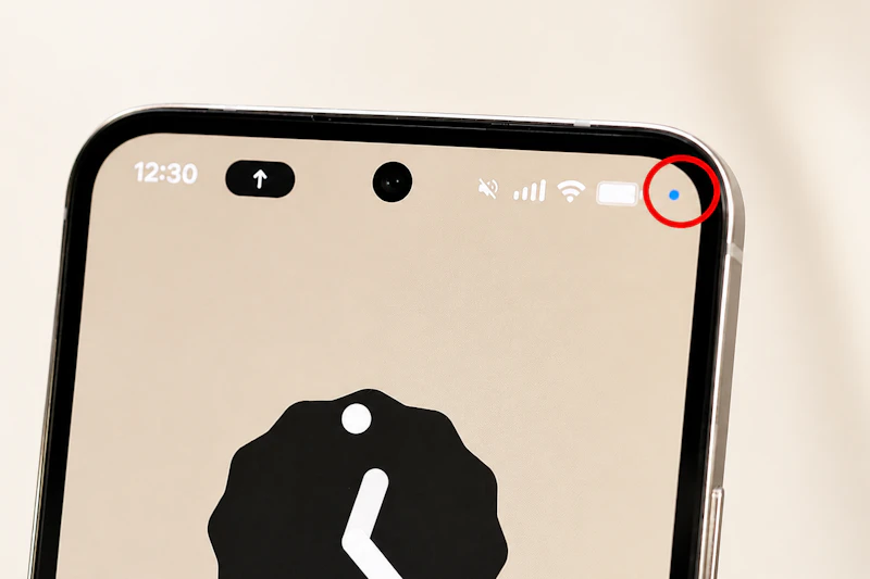 Neuer blauer Punkt auf dem Android-Handy: Das stec