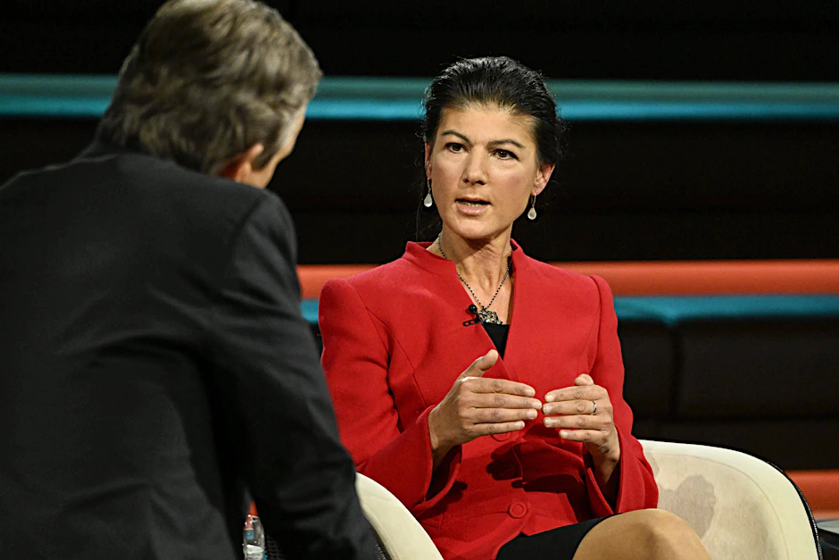 BSW-Gründerin Sarah Wagenknecht saß im Oktober 2025 bei Markus Lanz in dessen ZDF-Talkshow.