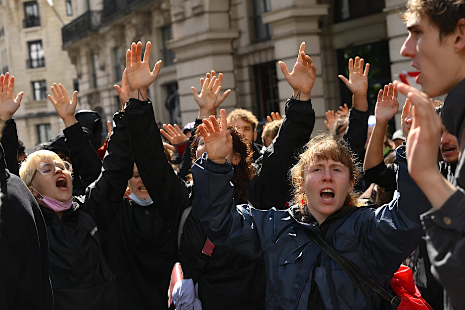 In Brüssel protestierten Demonstranten gegen eine geplante Bildungsreform.
