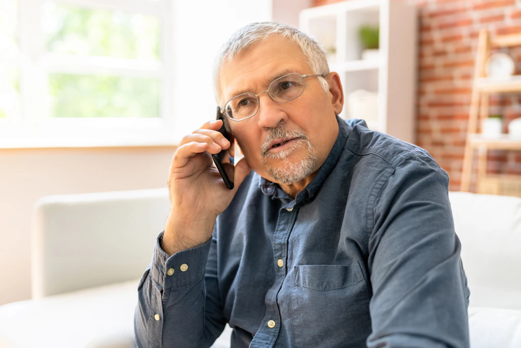 Lassen Sie sich nicht auf ein Gespräch ein, wenn Sie am Telefon von Fremden persönliche Dinge gefragt werden.