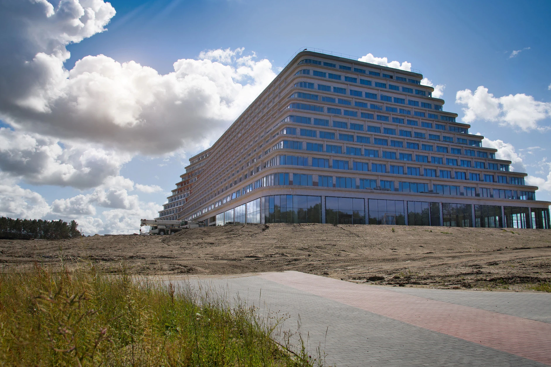 Das Hotel Gołębiewski in Pobierowo an der Ostsee während der Bauarbeiten. Nun soll das Haus bereits am 10. Juni eröffnen und nicht, wie geplant, am 26. Juni.
