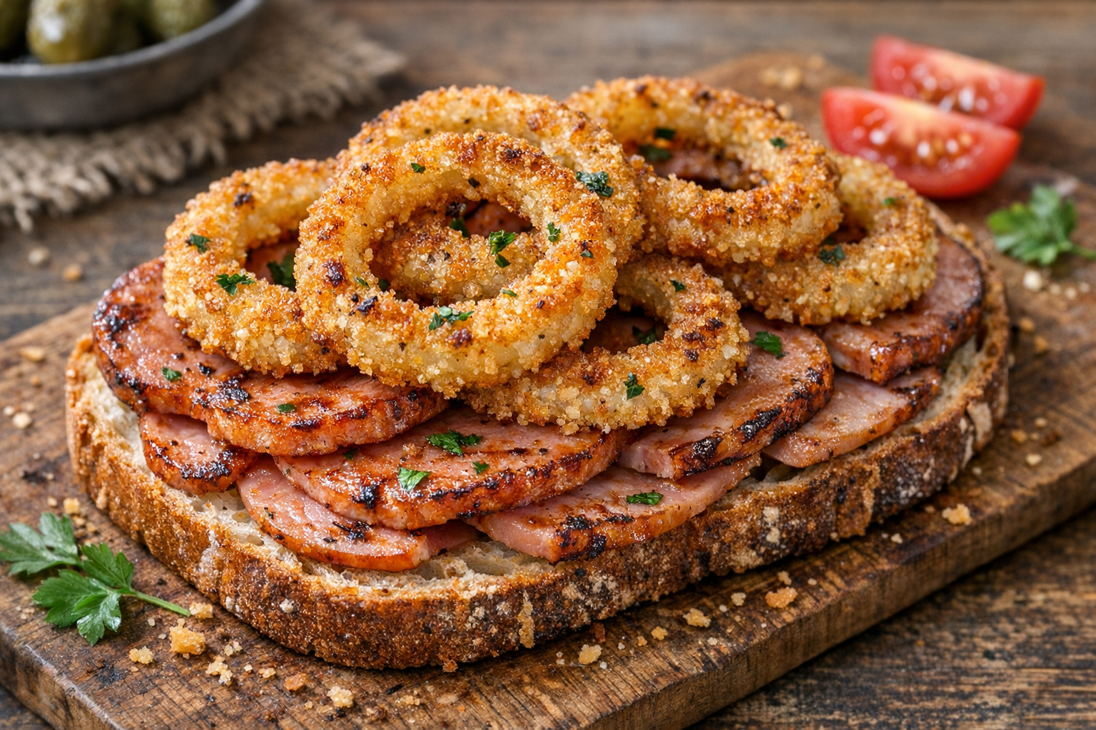 Image - Gebackene Zwiebeln auf Wurstbrot: So ging deftig bei Kurt Drummer!