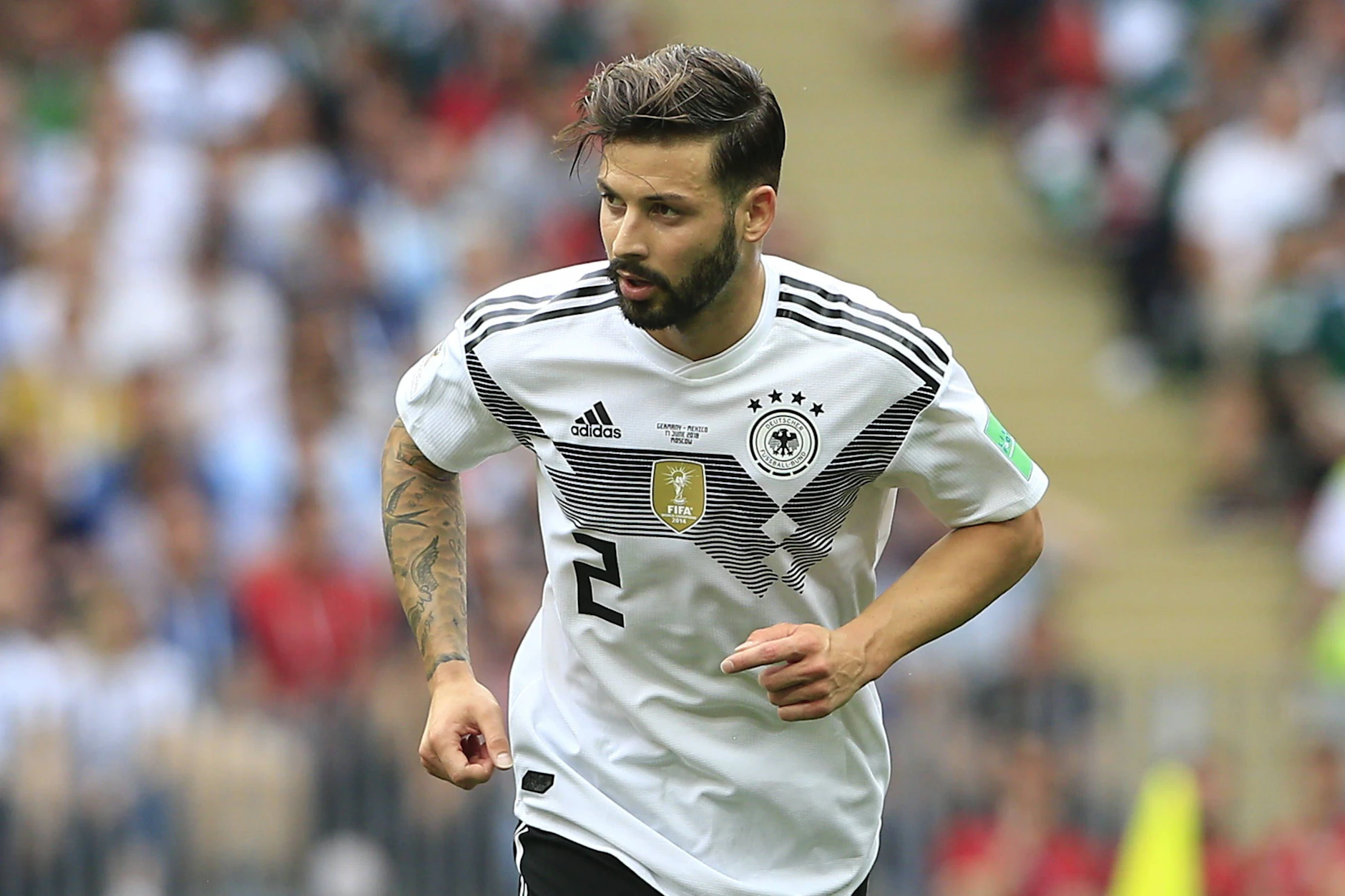 Ex-Herthaner Marvin Plattenhardt bei der WM 2018 in Russland. Mit der DFB-Elf schied er schon in der Vorrunden-Aus.