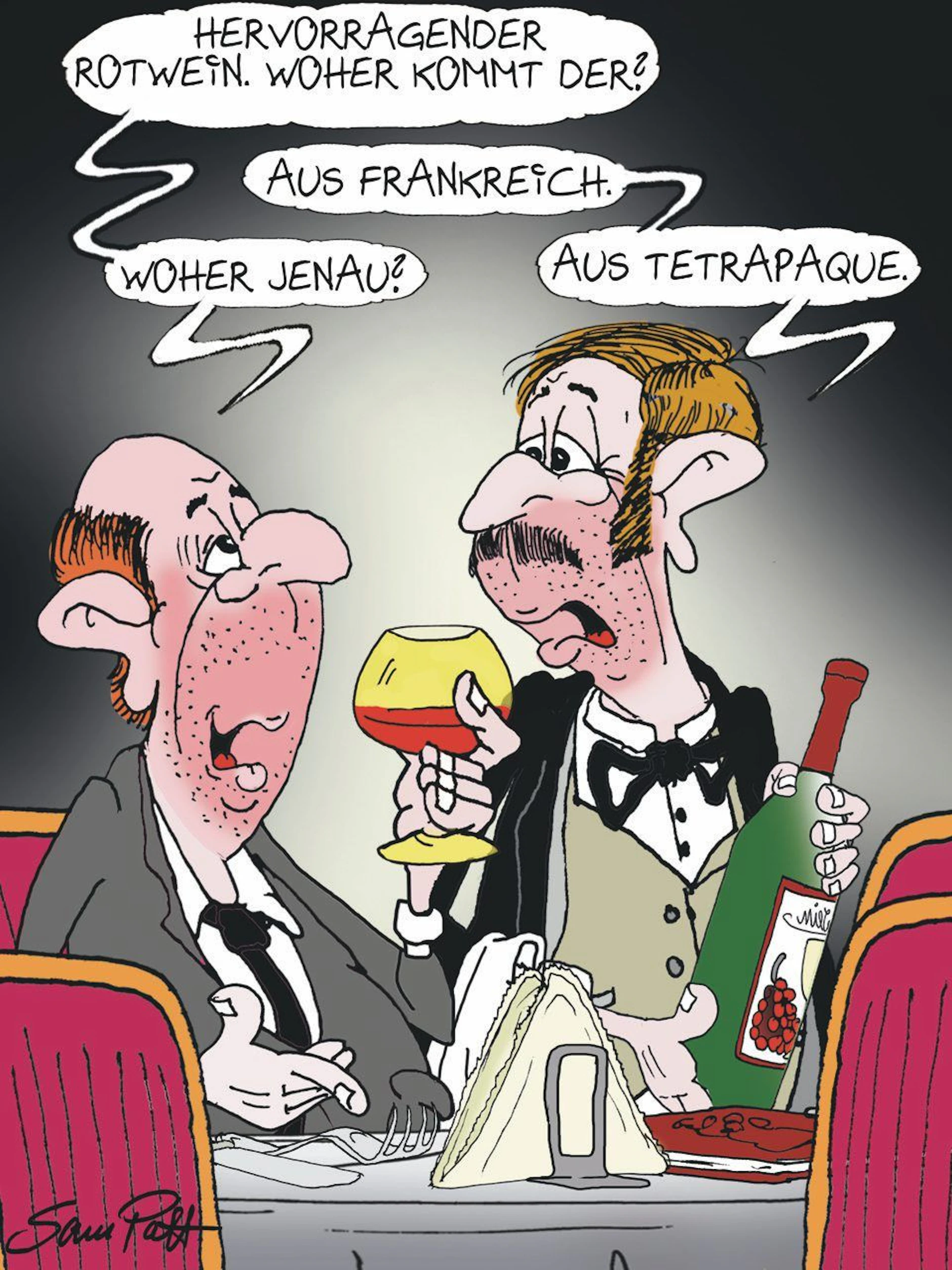 Der Cartoon des Tages fängt jeden Tag den ganz besonderen Berliner Humor ein. Dafür zuständig ist unser Zeichner Sam Paff aus Berlin.
