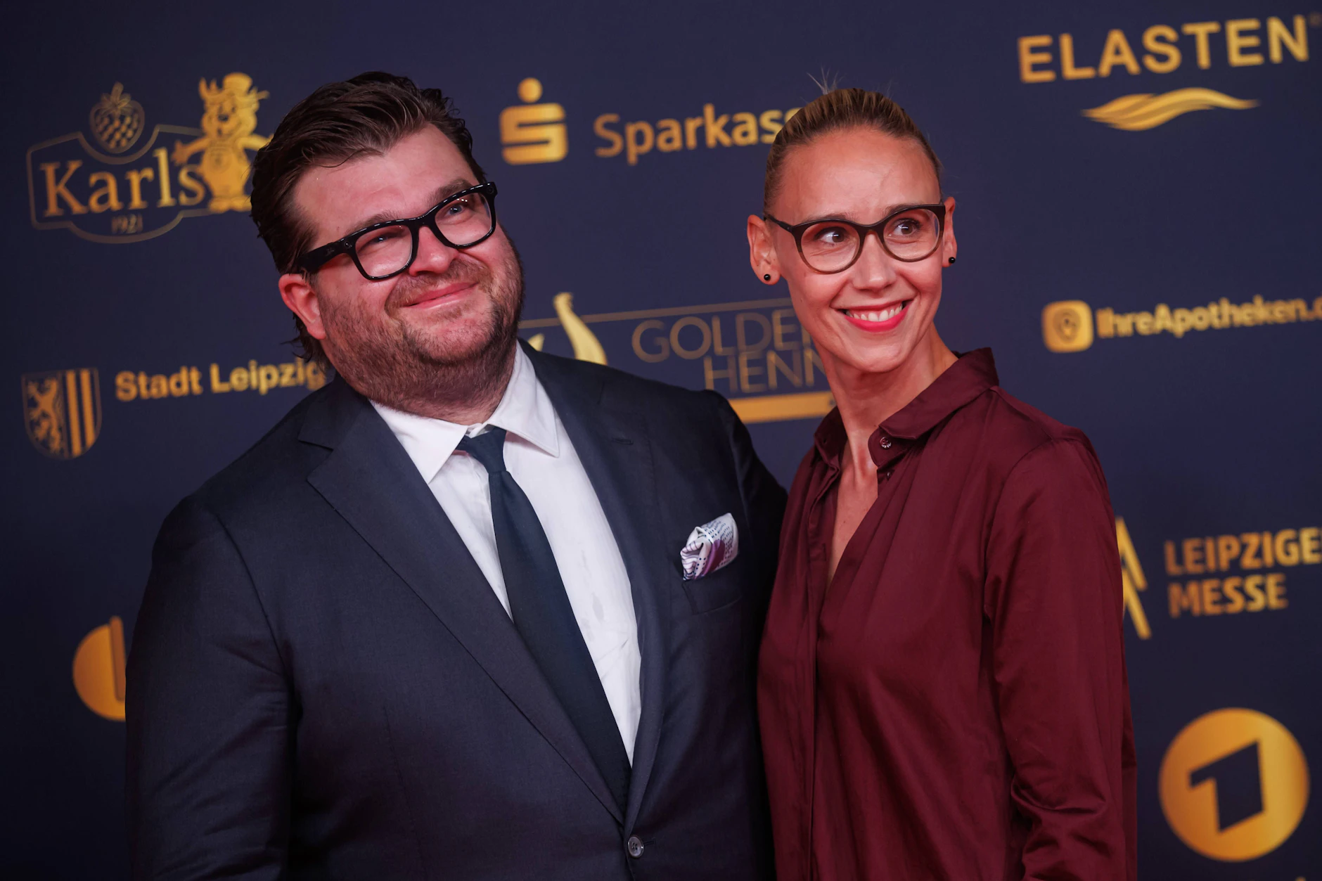 Gregor Nebel und Ehefrau Katrin Nebel bei der Goldenen Henne 2025.