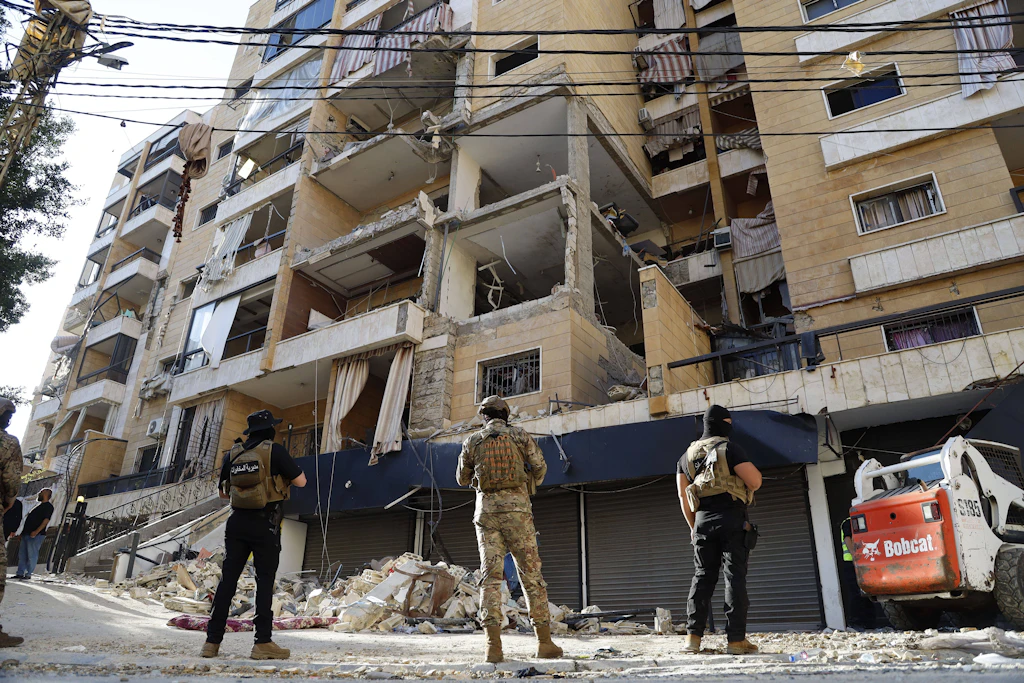 Schäden in Beirut nach einem israelischen Angriff am Sonntag