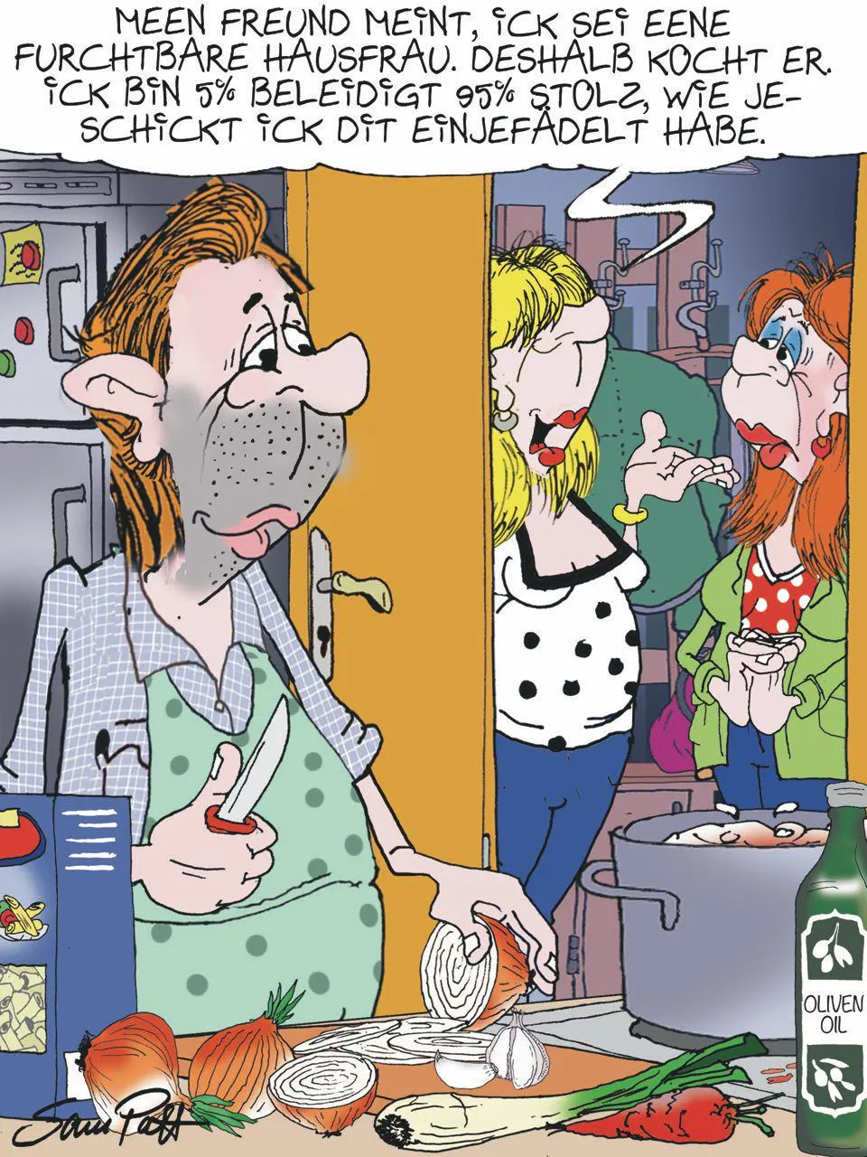 Der Cartoon des Tages entführt Sie jeden Tag in die Welt des Berliner Humors von Zeichner Sam Paff aus Berlin.
