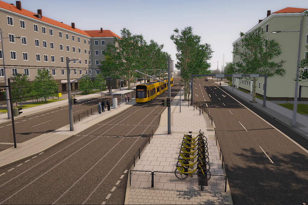 Die neue Campuslinie verbindet die Nossener Brücke mit der Nürnberger Straße und dem Nürnberger Platz.