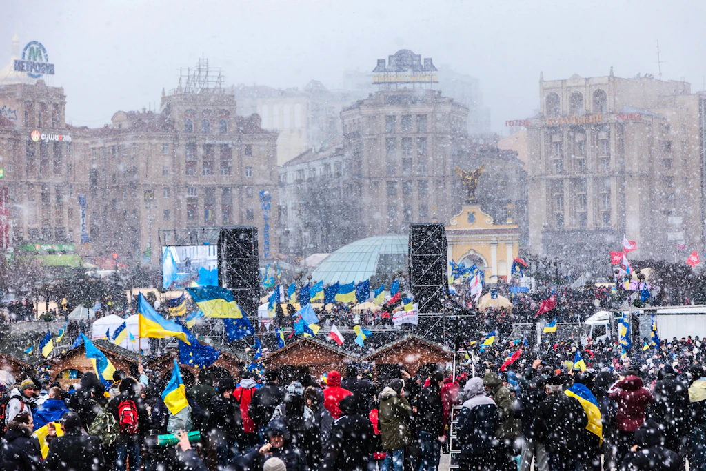 Dezember 2013: Proteste in Kiew gegen den damaligen Präsidenten Wiktor Janukowytsch. Den Maidan auf eine westliche Operation zu reduzieren, bedeutet, den Ukrainern ihre politische Eigenständigkeit abzusprechen, so der Autor.
