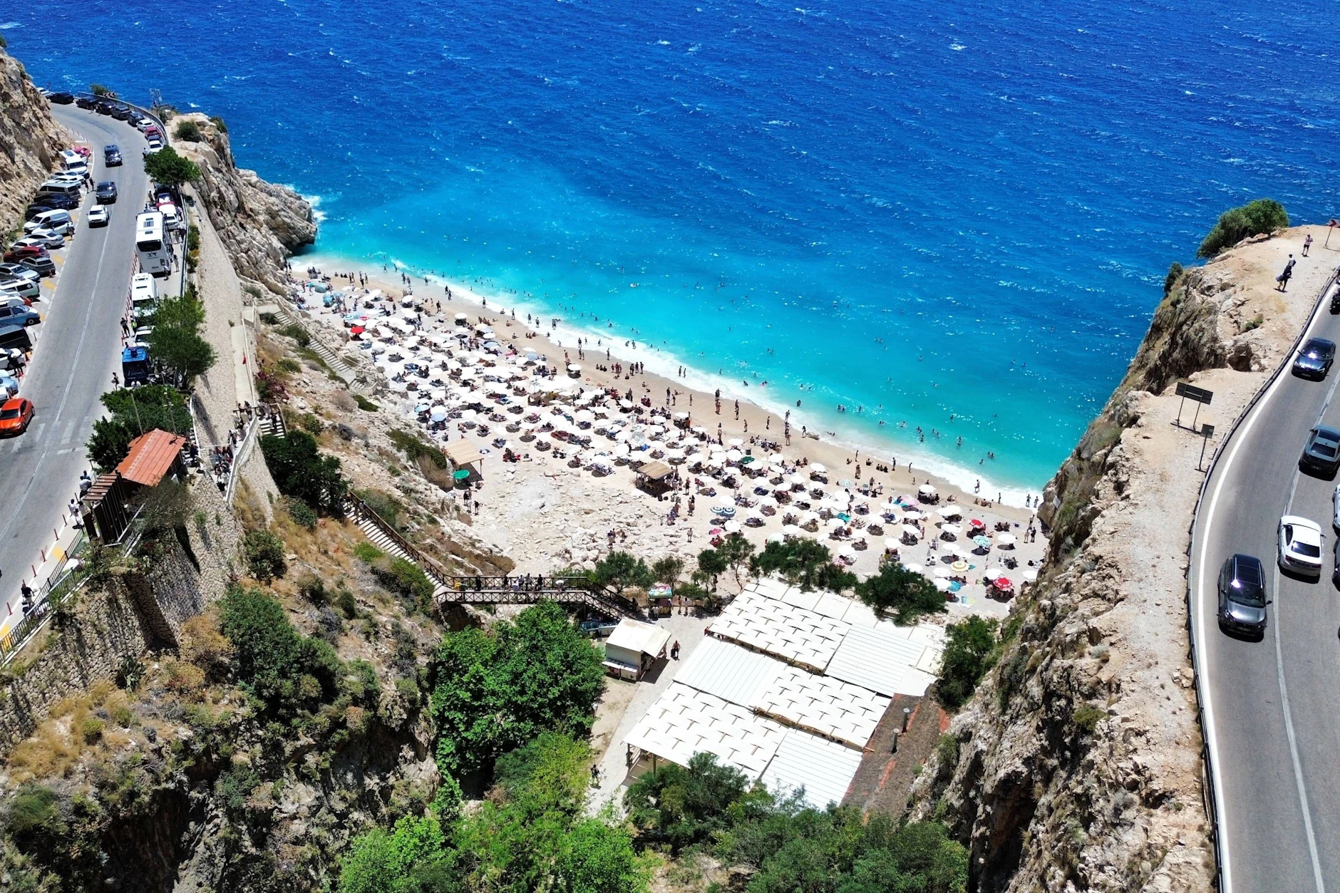Der malerische Strand von Kaputas an der türkischen Riviera zwischen Kas und Kalkan.