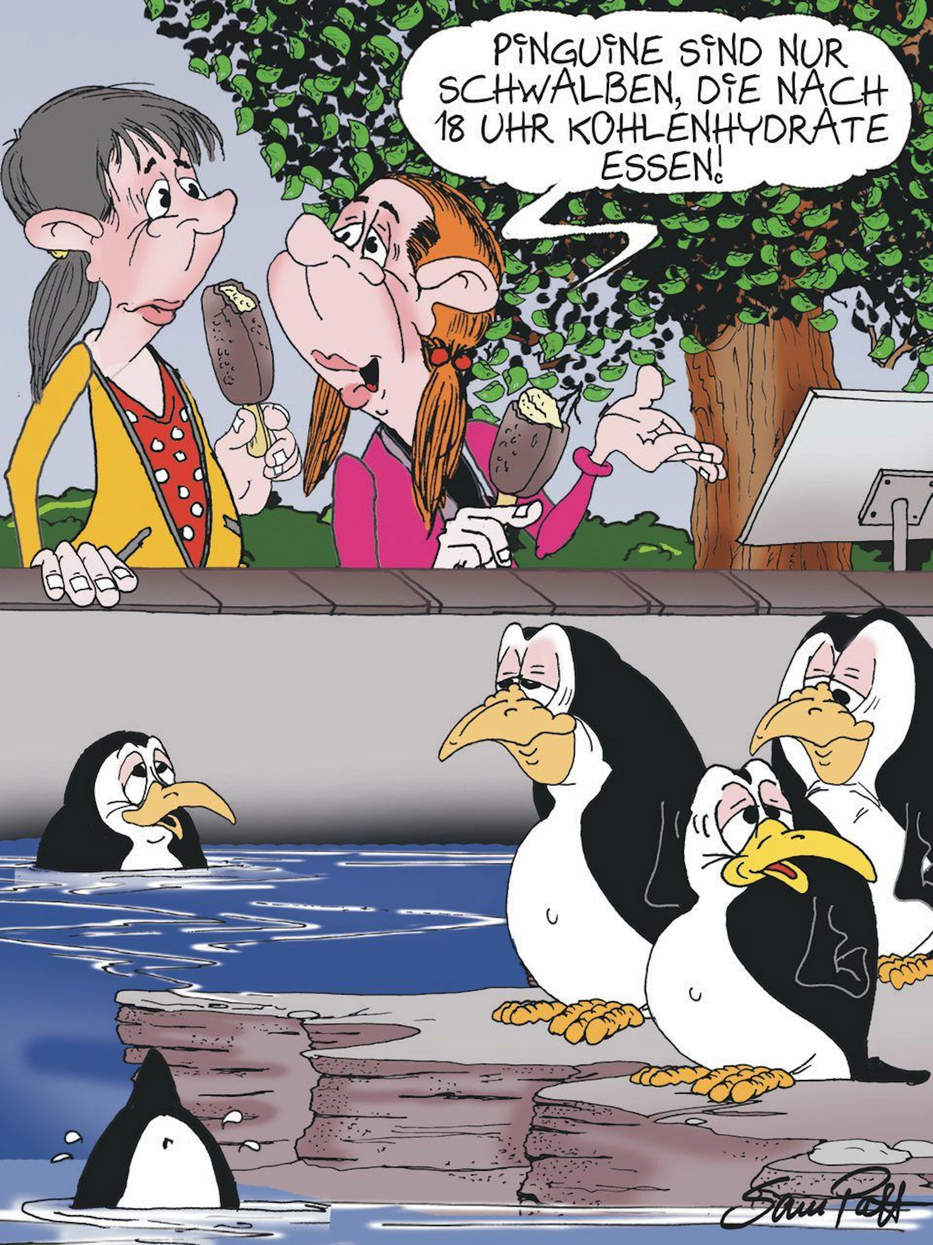 Der Cartoon des Tages überrascht Sie jeden Tag mit einer neuen Zeichnung von Sam Paff aus Berlin - sein Witz des Tages glänzt mit Berliner Humor!