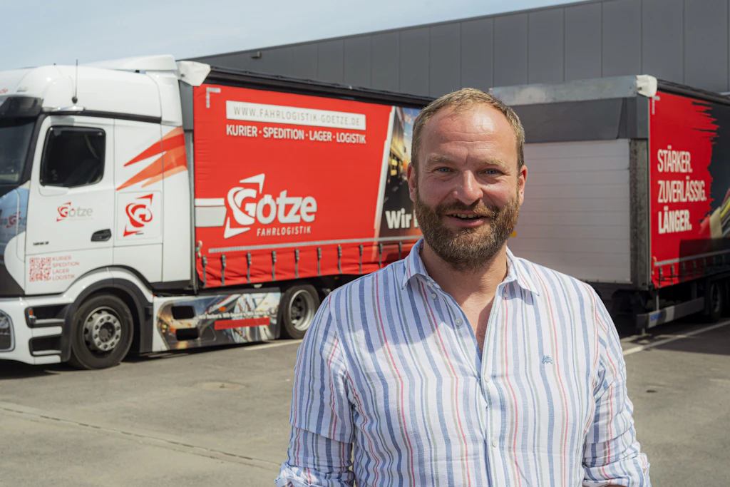 Jan Götze bleibt optimistisch: Er steuert sein Transportunternehmen in Chemnitz durch turbulente Zeiten.