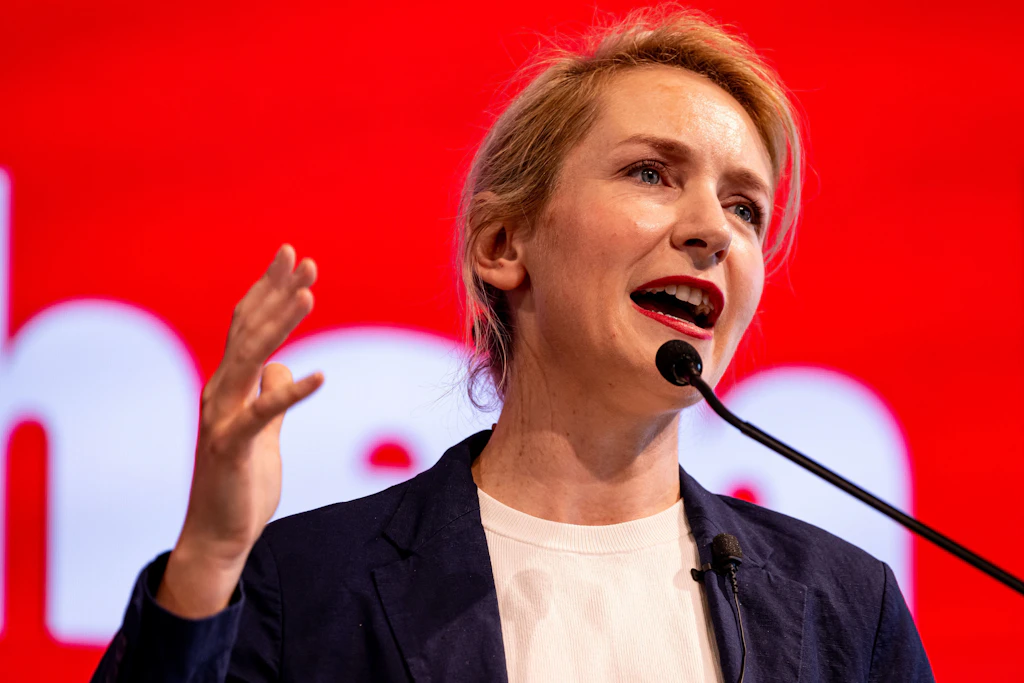 Ines Schwerdtner, Bundesvorsitzende der Partei Die Linke, war am Mittwochabend bei „Markus Lanz“ zu Gast.