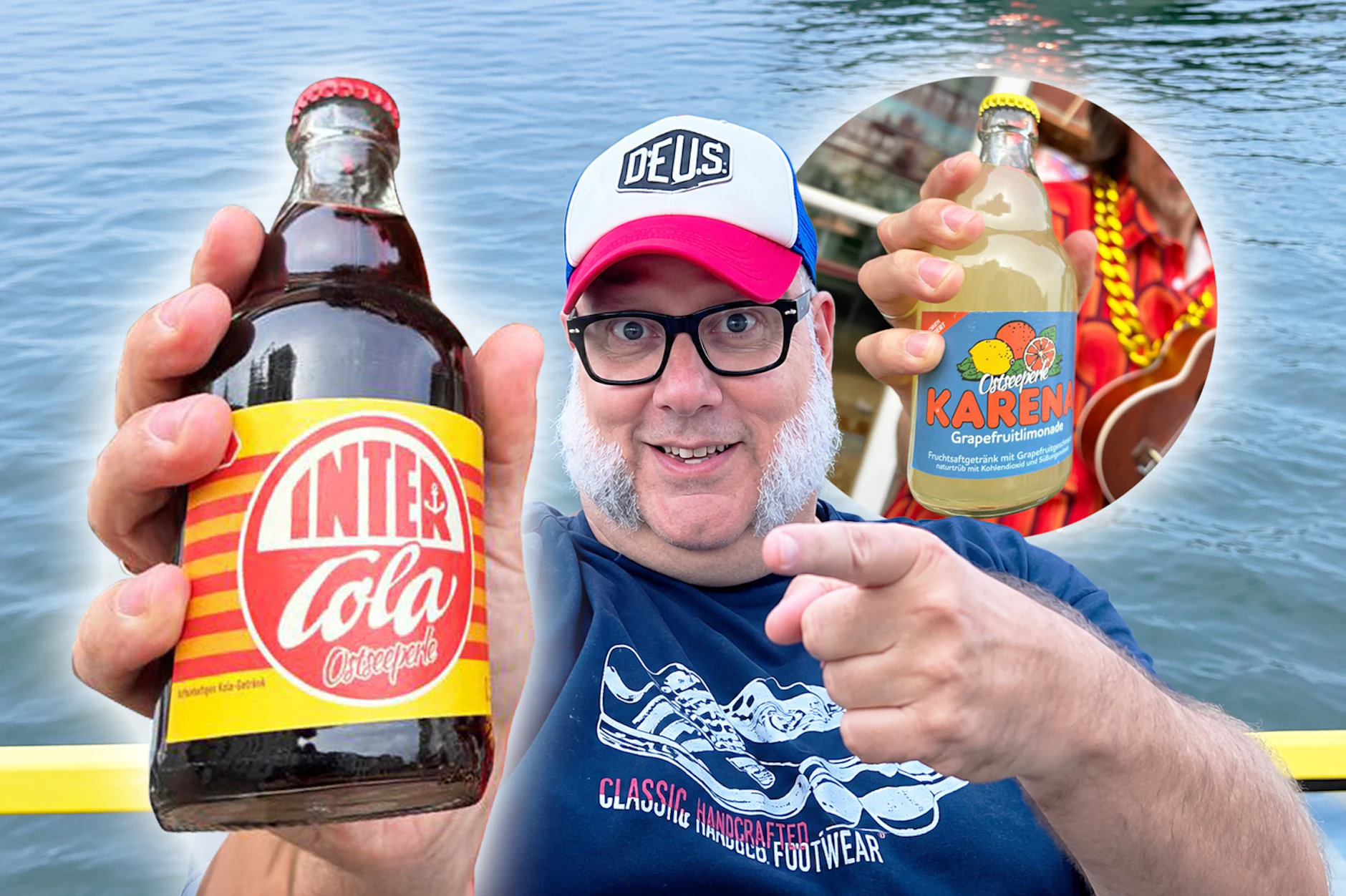 Frank Schollenberger aus Rostock bringt Getränke aus der DDR zurück. Neu im Sortiment sind die Grapefruitlimonade Karena und die Inter-Cola.