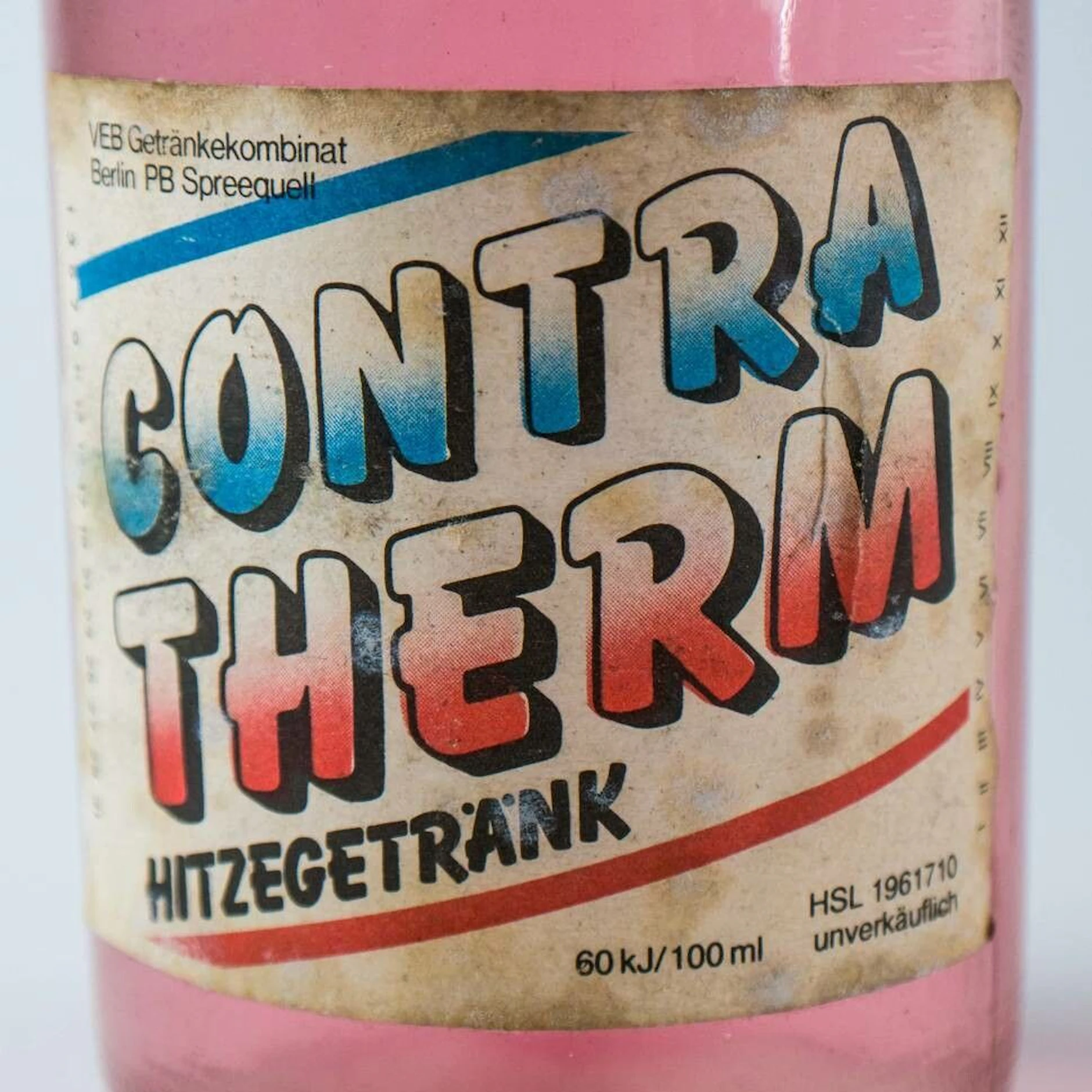 Die Limonade der Marke Contratherm durfte in der DDR nicht jeder kaufen. Sie war Menschen in besonderen Berufen vorbehalten.