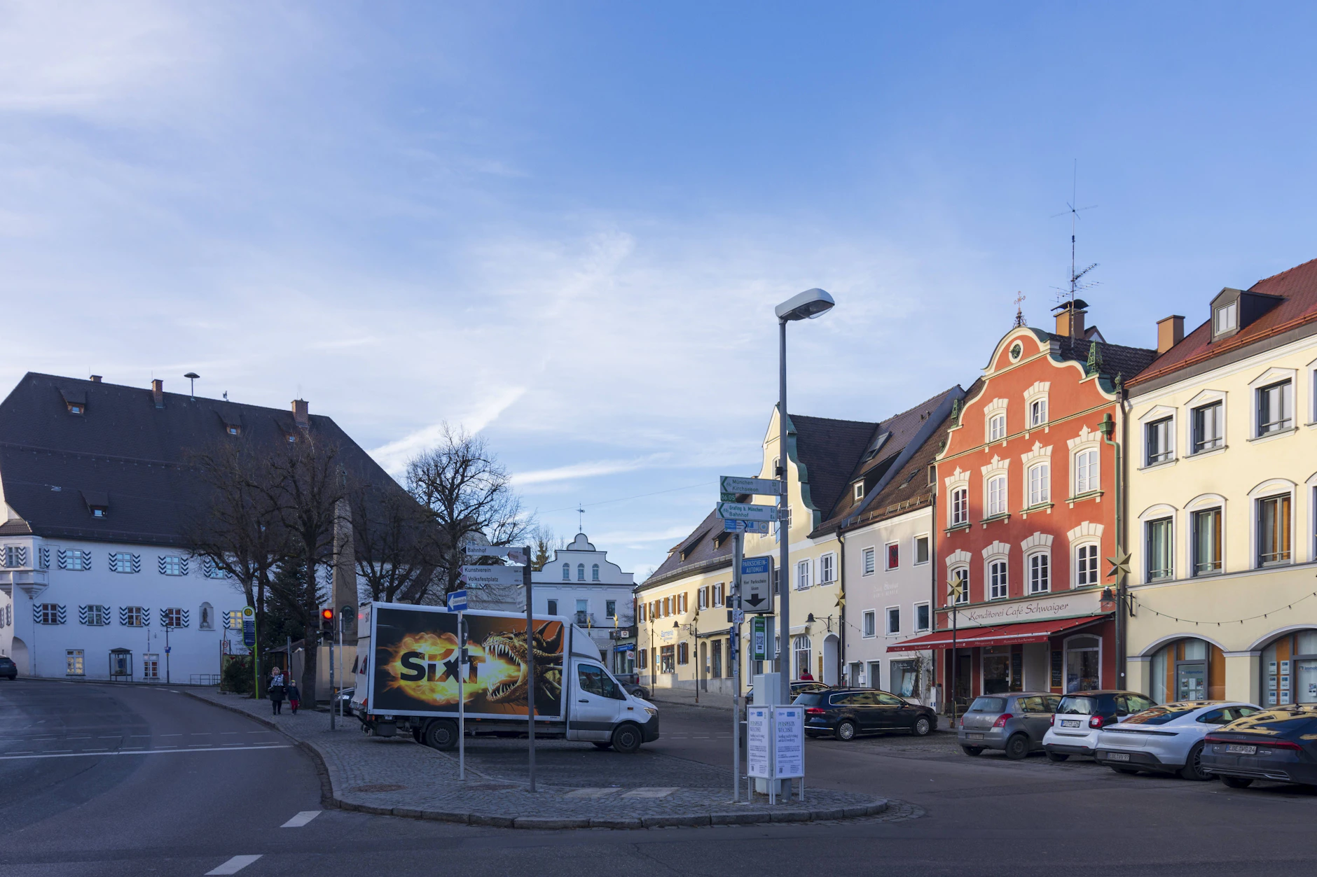 Der Marienplatz in Ebersberg: Hier in der Nähe sollte der Hitzeaktionstag stattfinden, bevor ihn der Regen stoppte.
