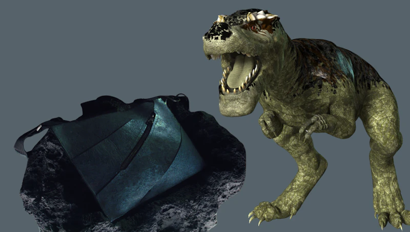 Dinoleder? Erste Handtasche aus T-Rex-Haut in Paris versteig