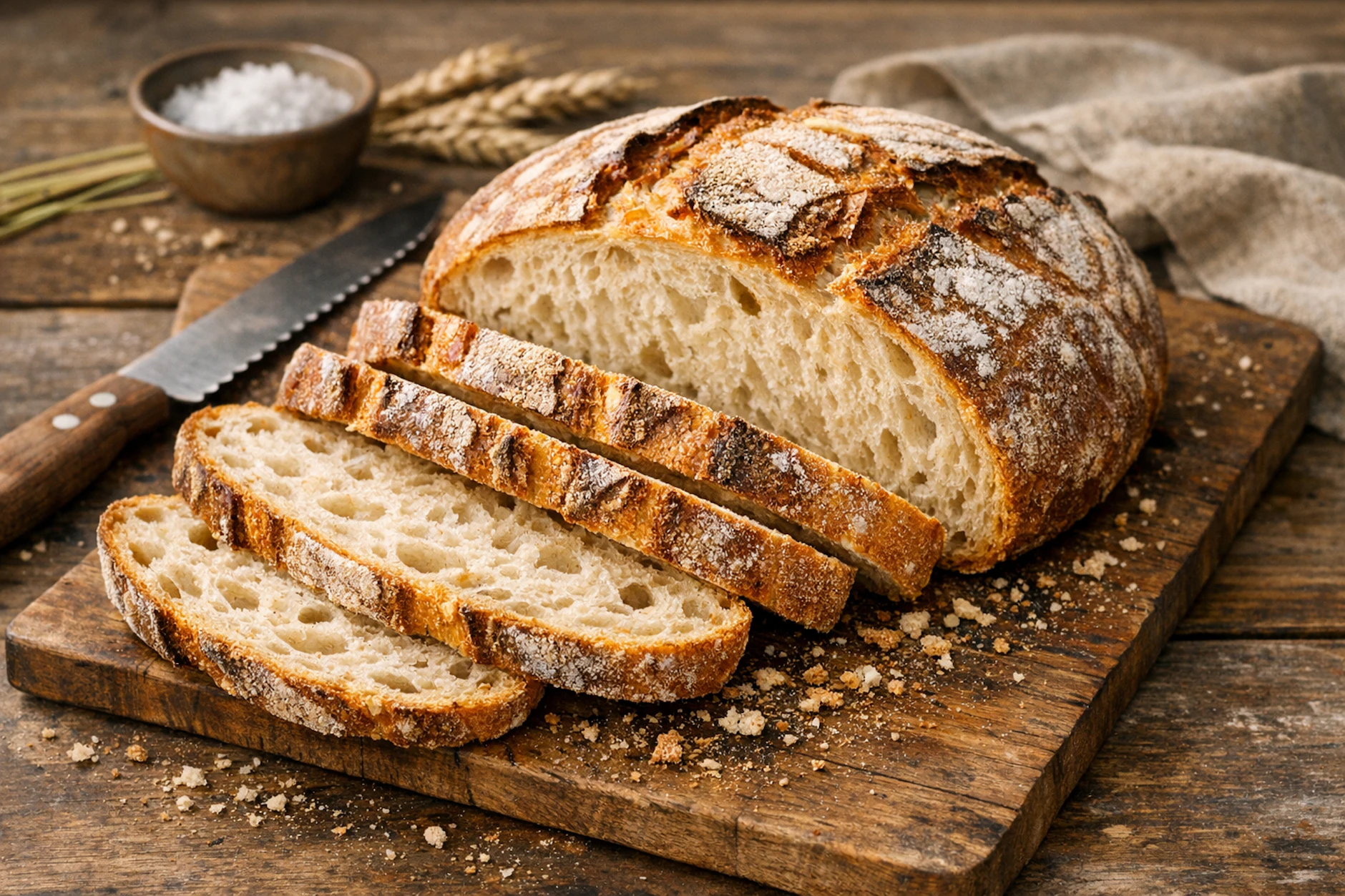 Wir Deutschen lieben unser Brot. Eine frische Scheibe zum Abendbrot oder auch zum Frühstück ist wirklich lecker - da braucht es auch nur etwas Butter und Salz.