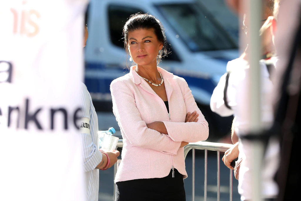 BSW-Gründerin Sarah Wagenknecht bei einer Kundgebung Ende Mai in Berlin 