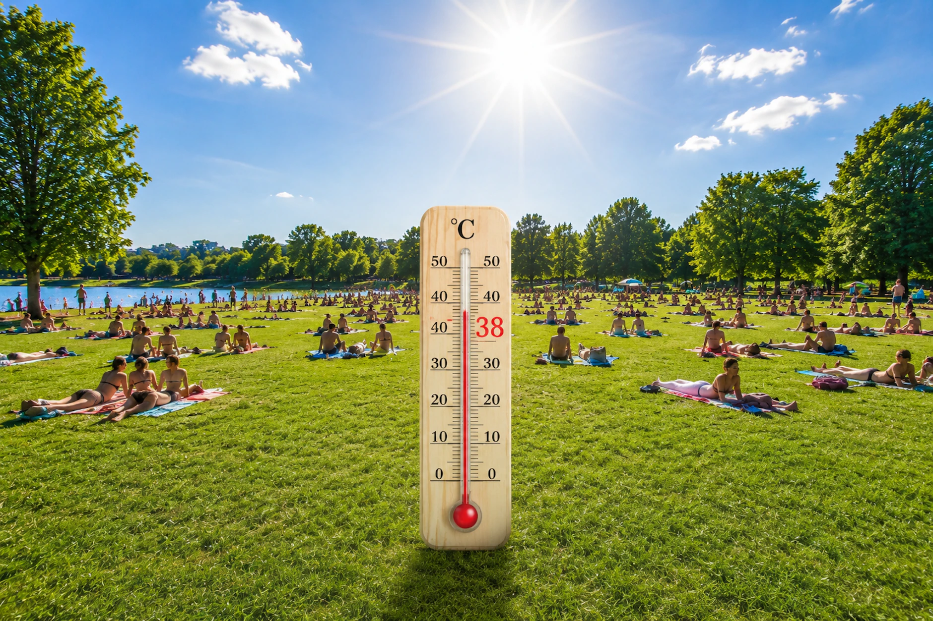 Am kommenden Wochenende könnte die Temperaturen in Deutschland bis auf 38 Grad klettern.