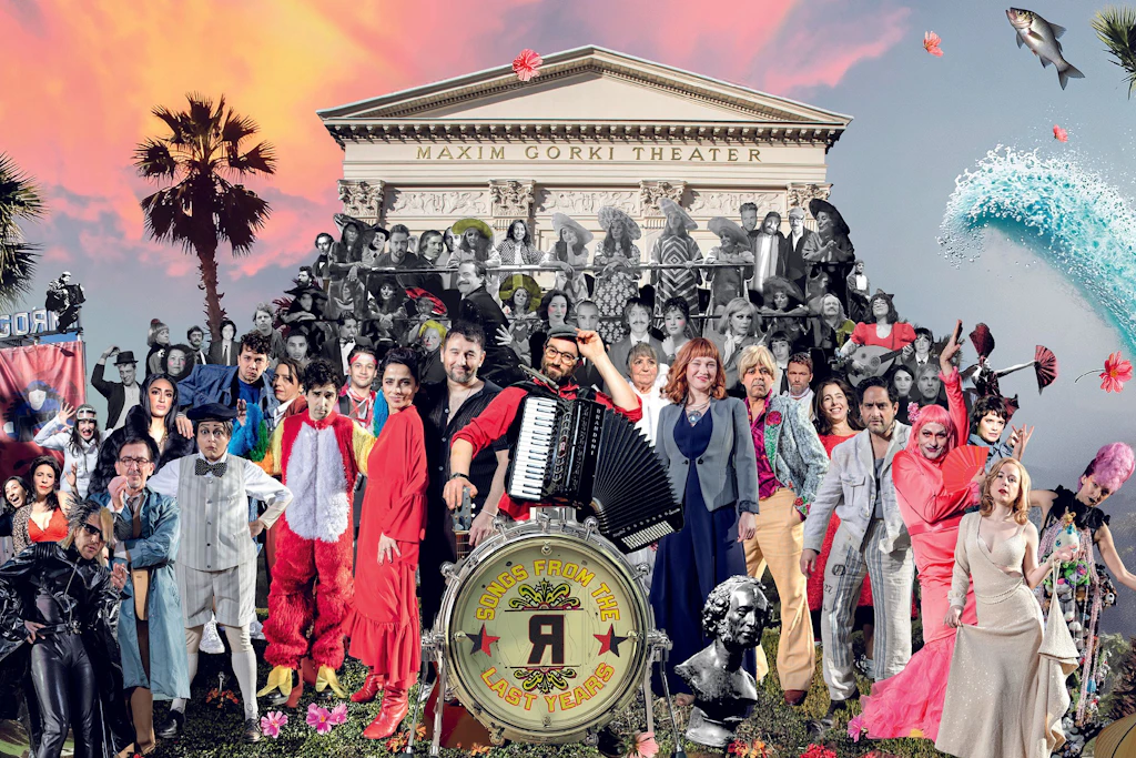 Das Gorki-Ensemble auf dem Plattencover. Das Abschiedskonzert gibt es als Stream oder in Vinyl.