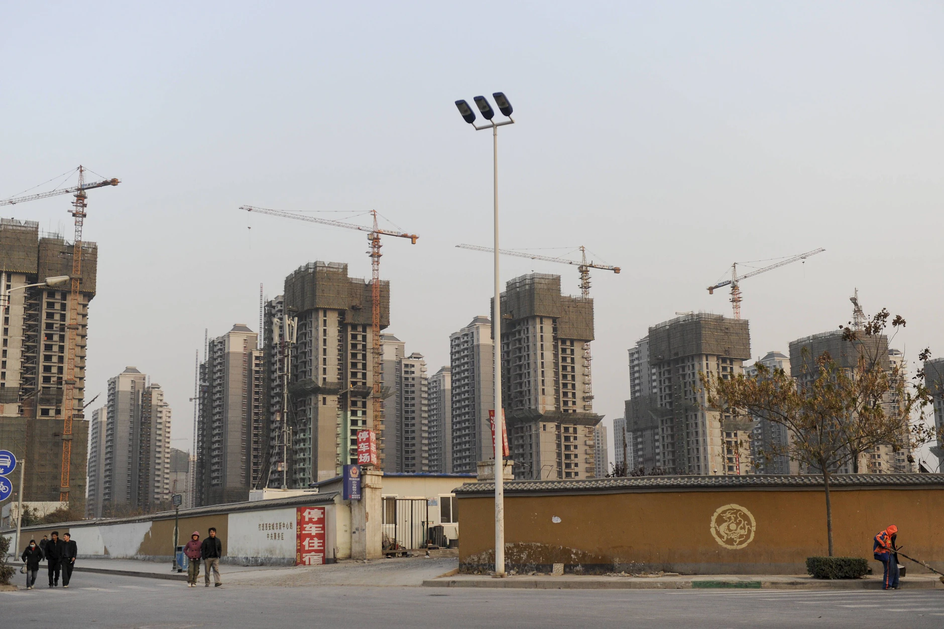 Wohnhochhäuser im Bau in der chinesischen Provinz Shaanxi, in der sich der kuriose Fall ereignete.