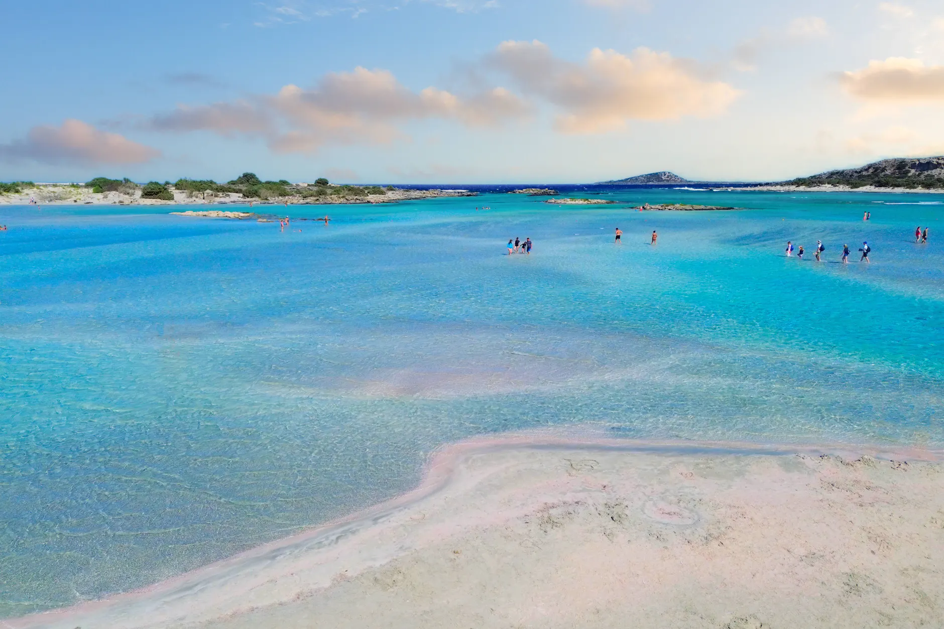 Der berühmte Strand von Elafonisi auf Kreta gehört zu den geschützten Küstenabschnitten.
