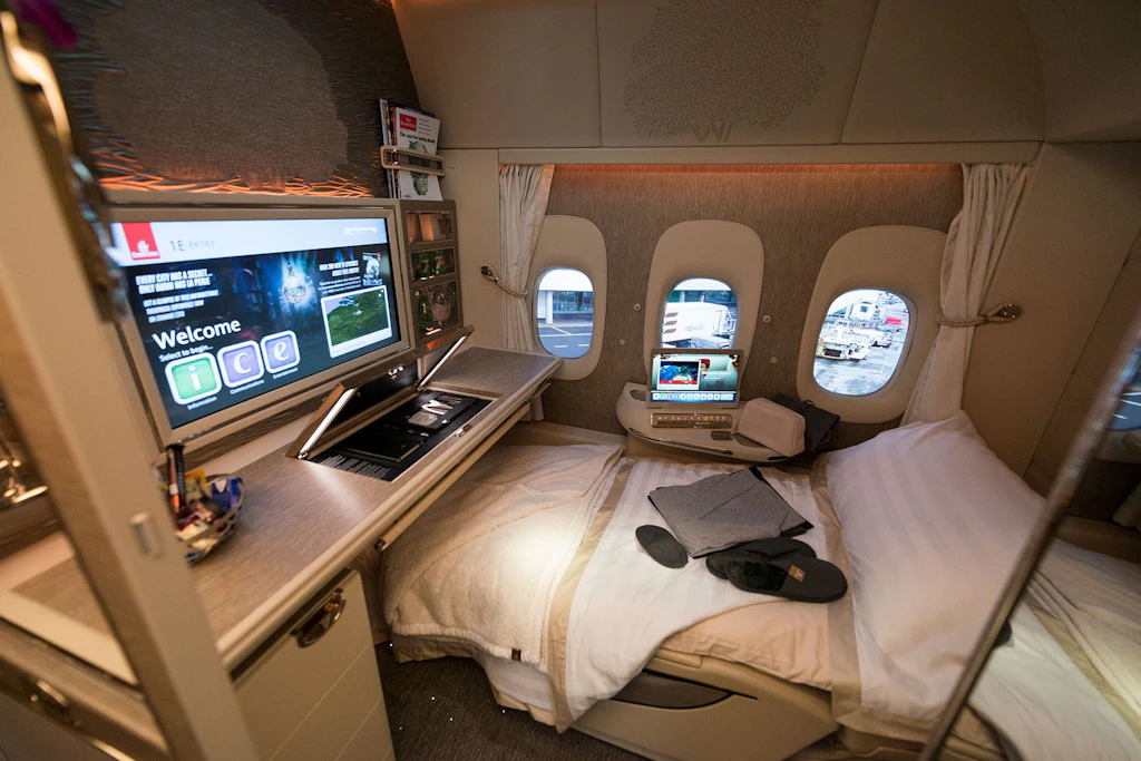 Angenehme Reise: die erste Klasse in einer Boeing 777-300ER von Emirates