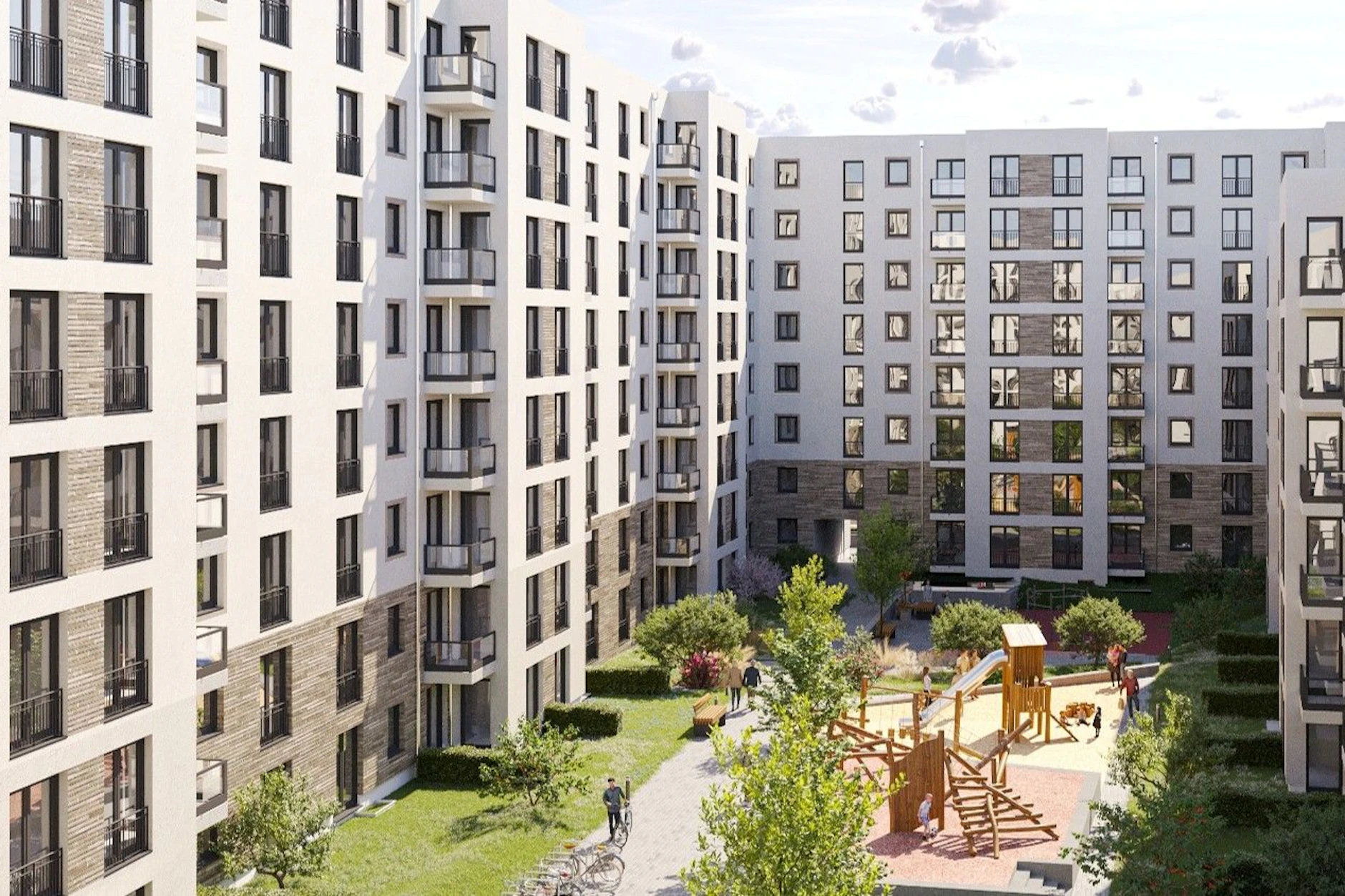 Kurz vor der Fertigstellung: Die ersten Mieter ziehen im Oktober in das Cecilien-Carré in der Cecilienstraße, Ecke Hellersdorfer Straße ein.