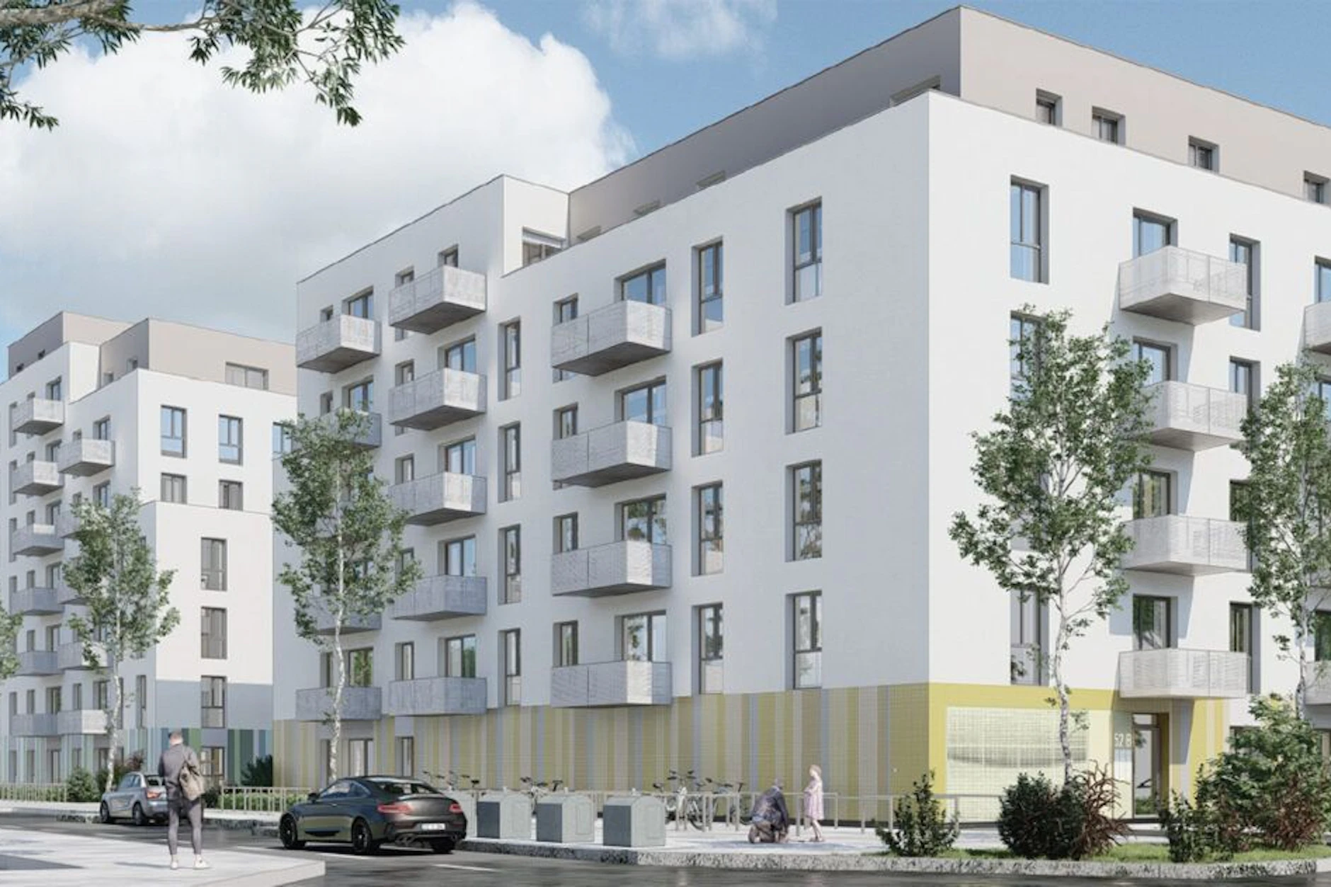 In der Allee der Kosmonauten baut Gewobag neue Häuser mit 657 Wohnungen. Erstbezug: 2027.