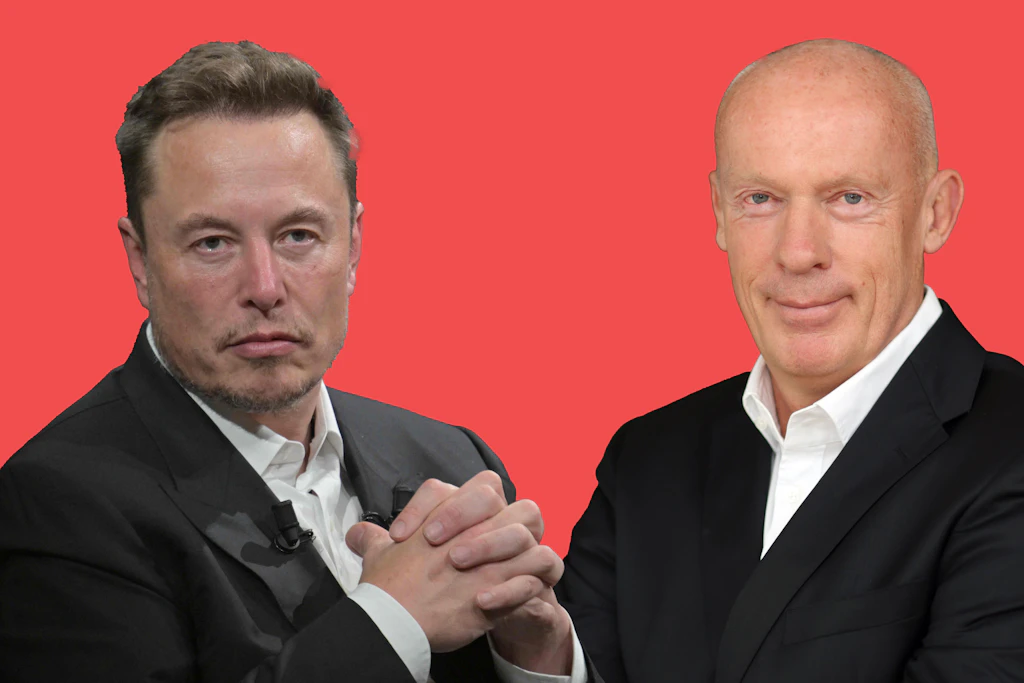 Elon Musk (l.) wehrt sich gerichtlich gegen die Unterstellungen des ZDF. Sein Anwalt, Joachim Steinhöfel (r.), rät dem Billionär, auch frühere Aussagen des Senders prüfen zu lassen.