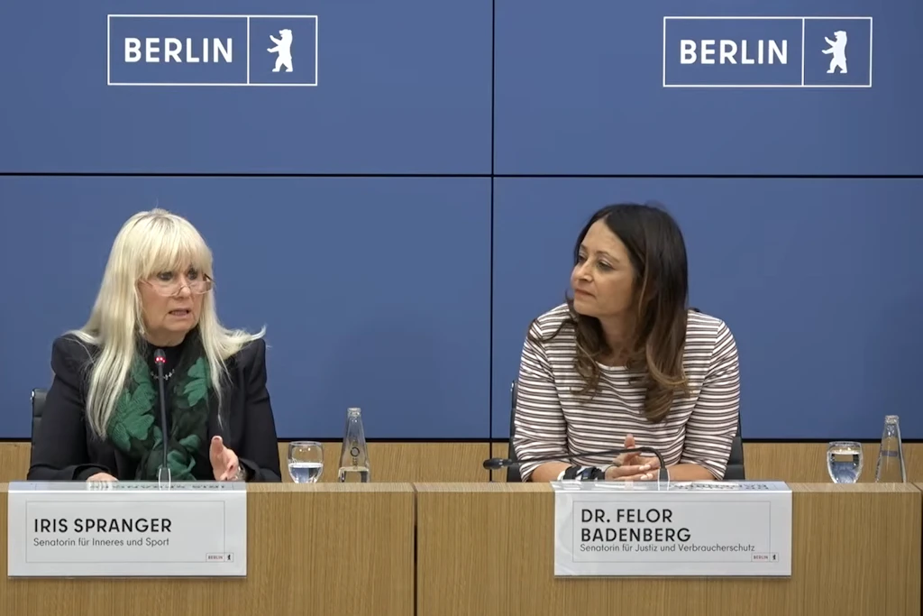 Iris Spranger und Felor Badenberg stellen ihre Pläne zur Verschärfung des Waffenrechts vor.