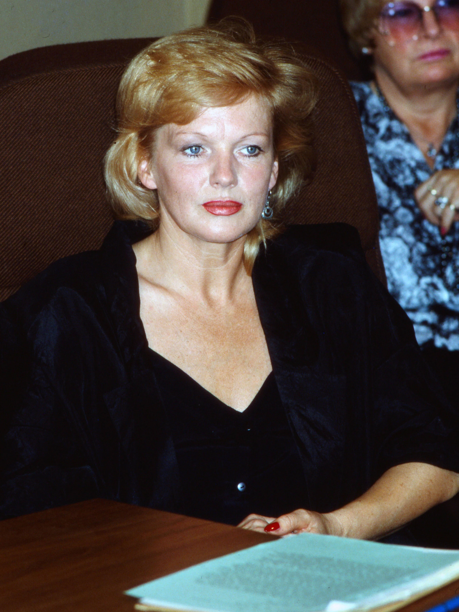 Angelika Waller im Jahr 1988 bei Dreharbeiten zum Film Der Bruch. Für sie war der Streifen Rotfuchs ein großer Durchbruch.